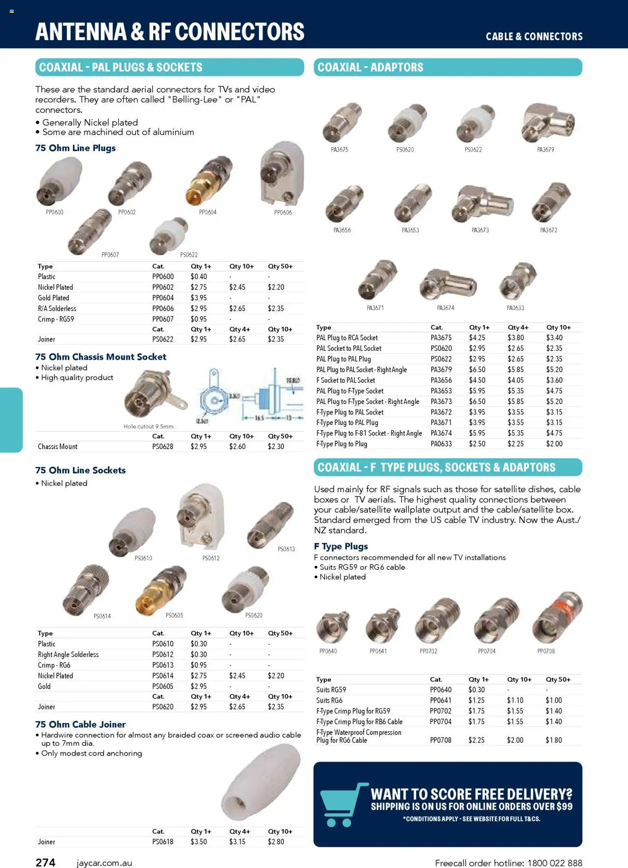 Jaycar Engineering & Scientific Catalogue 2025/2026  - page 274- valid from 09/07/2025