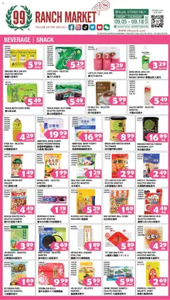 Preview 99 Ranch Market Beverages | Snack valid from 09/12/2025