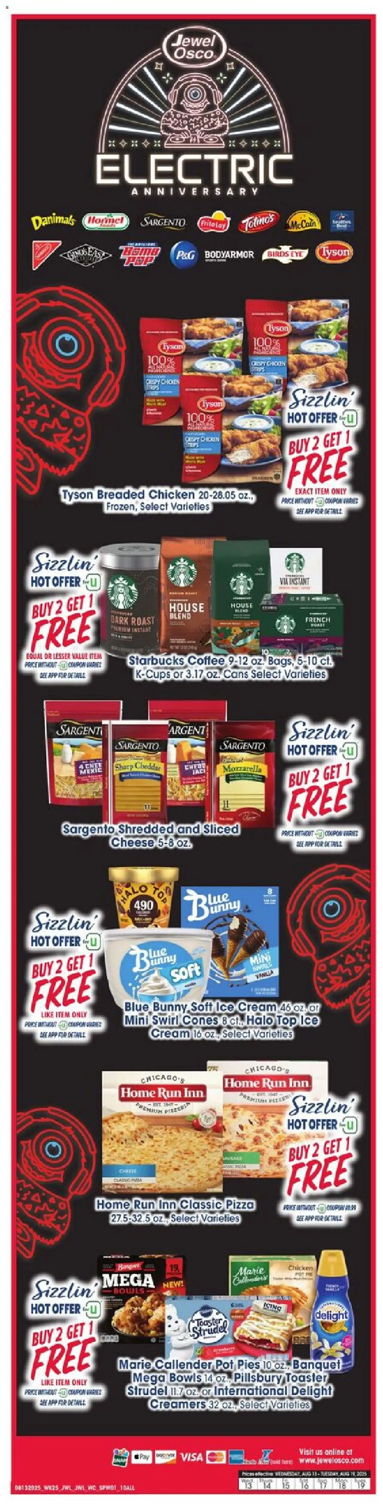 Jewel Osco Weekly Ad - page 1- valid from 08/13/2025