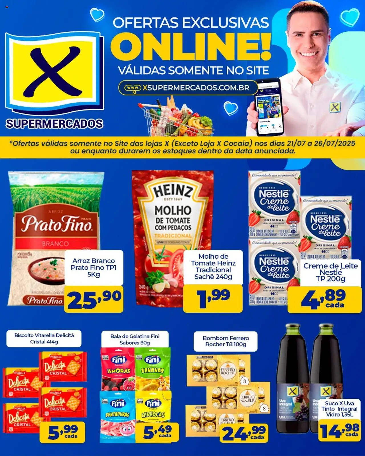 X Supermercados - Ofertas Especiais - página 1- válido a partir de 21/07/2025
