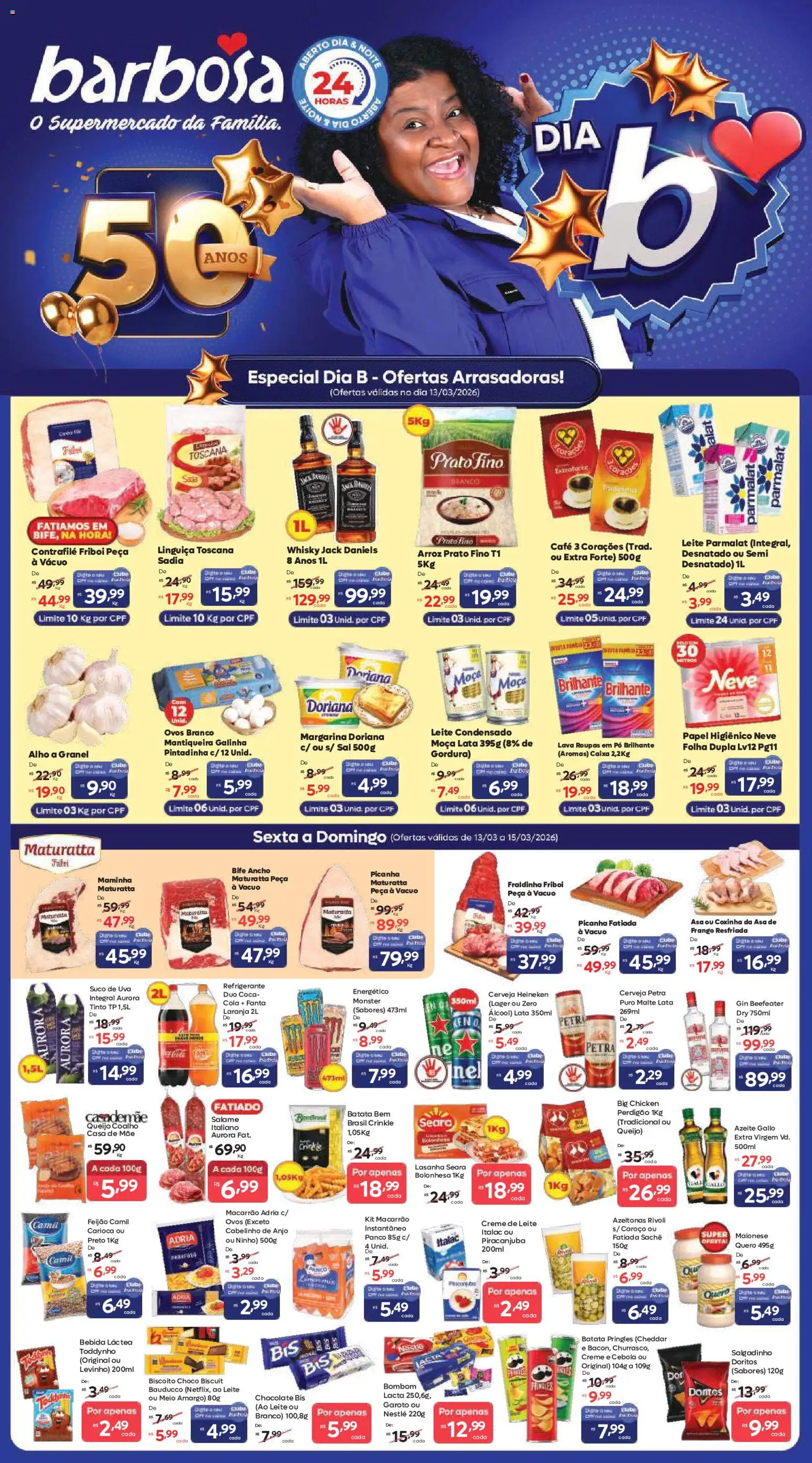 Barbosa Supermercados - Ofertas da semana - página 1- válido a partir de 13/03/2026
