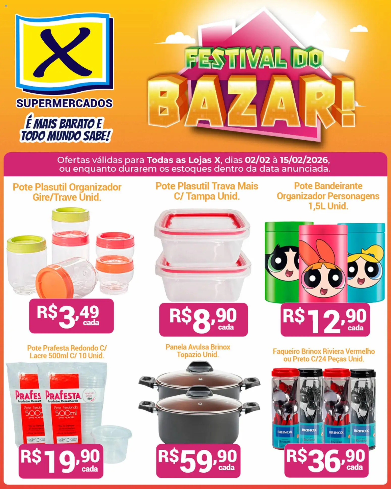 X Supermercados - Ofertas Festival do Bazar - página 1- válido a partir de 02/02/2026
