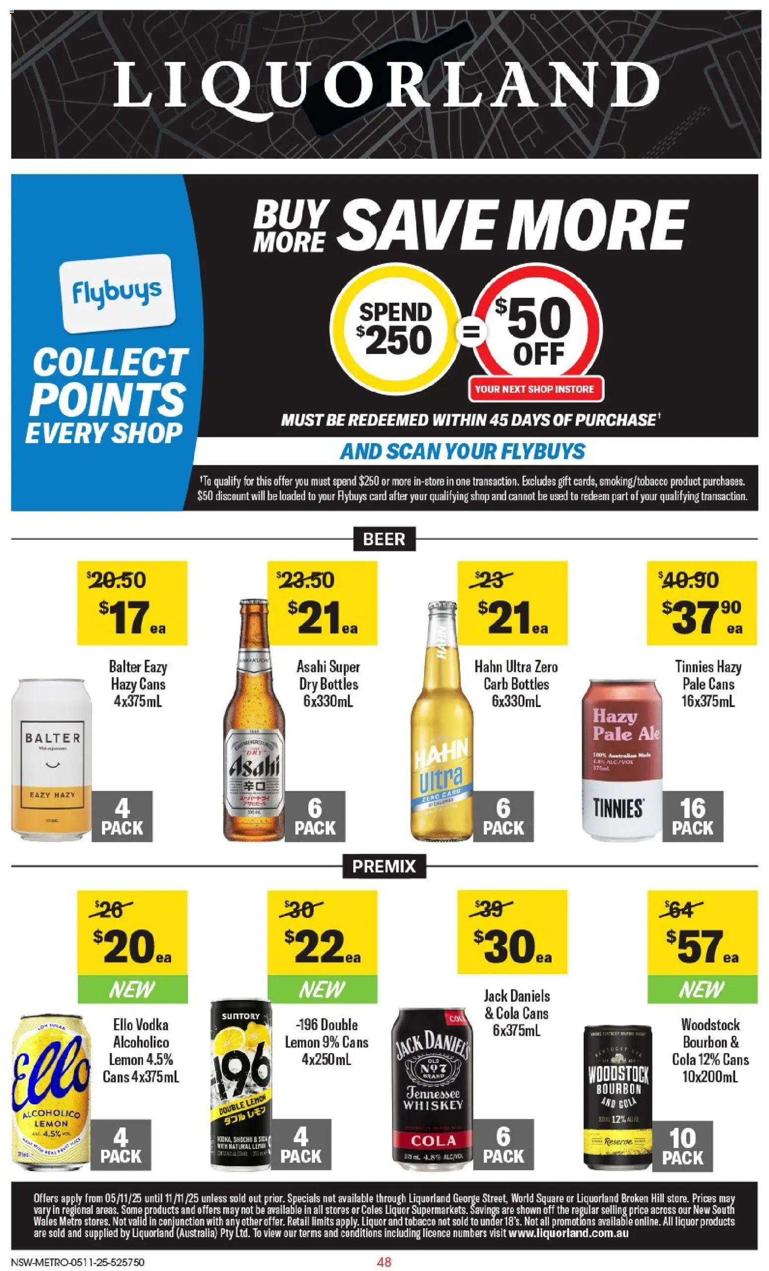 Liquorland Catalogue NSW - page 1- valid from 05/11/2025
