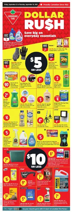 Preview Canadian Tire weekly flyer / circulaire valid from Sep 12, 2025