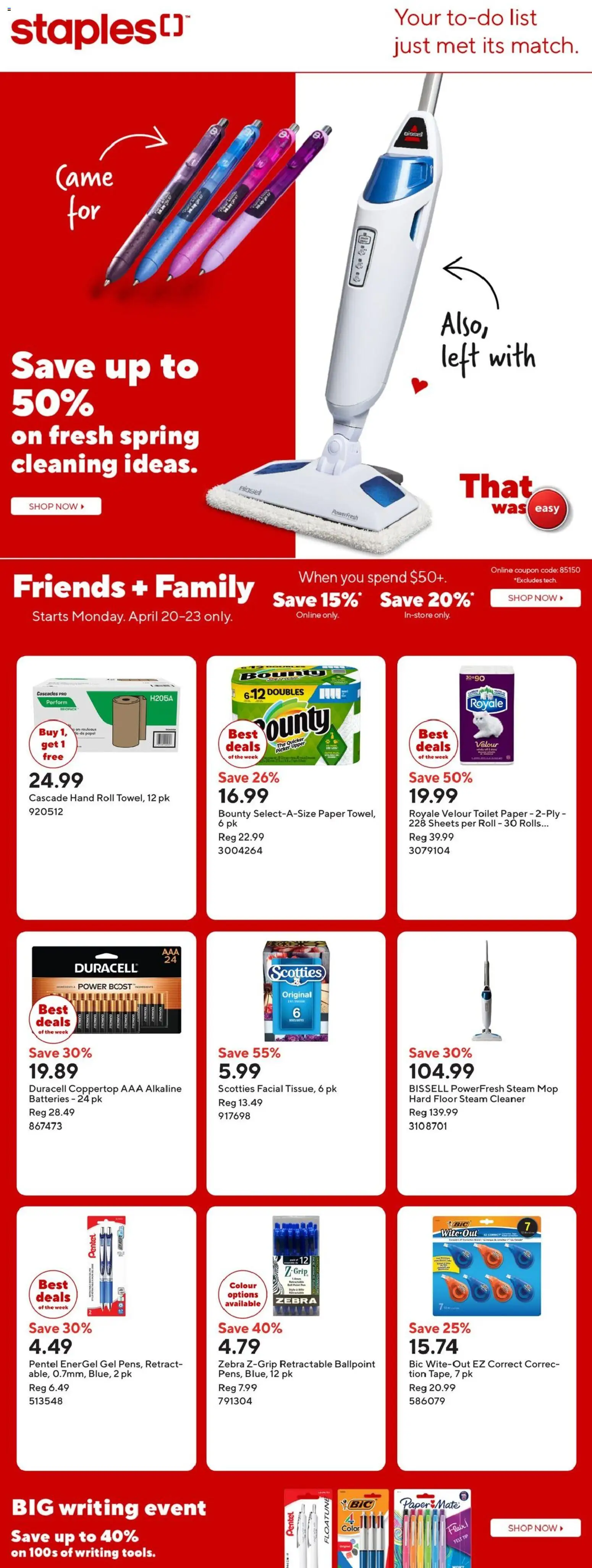 Staples weekly flyer / circulaire - page 1- valid from Apr 17, 2026