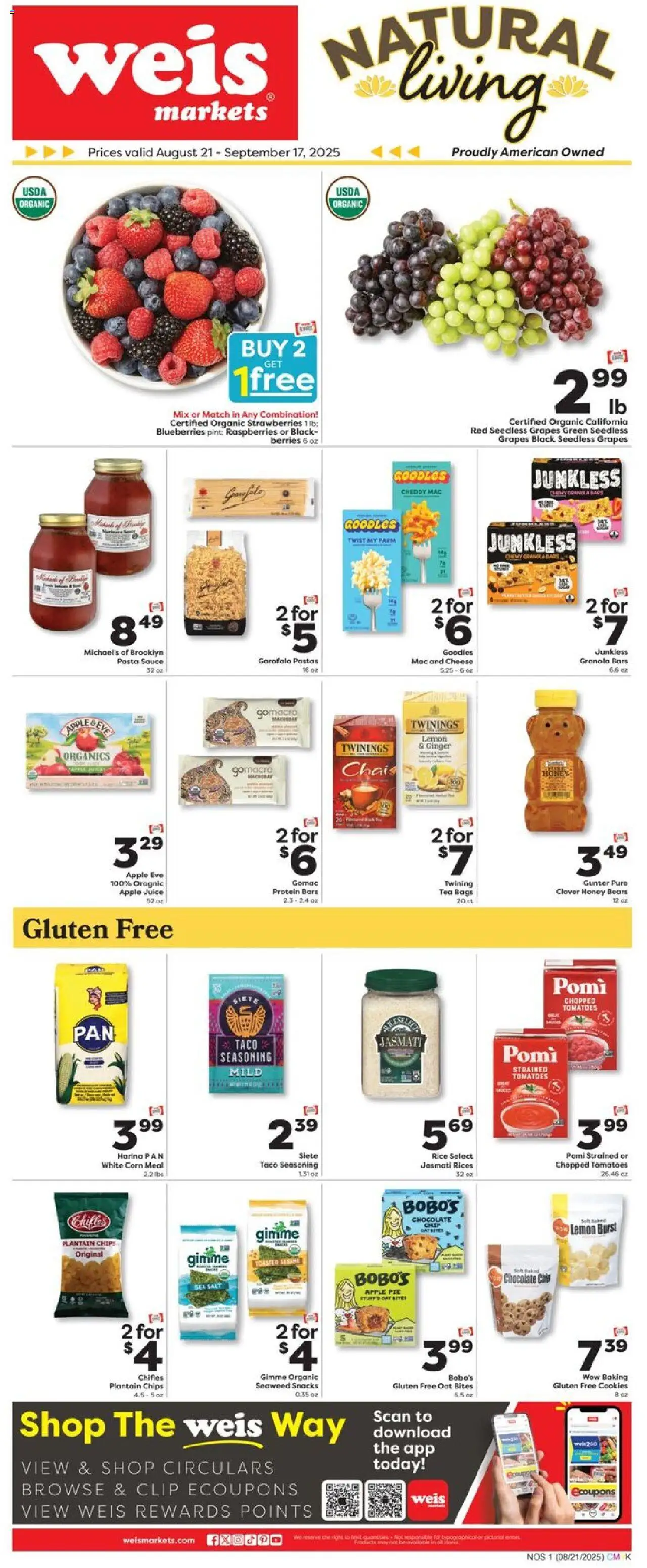 Weis Specialty Publication - page 1- valid from 08/21/2025