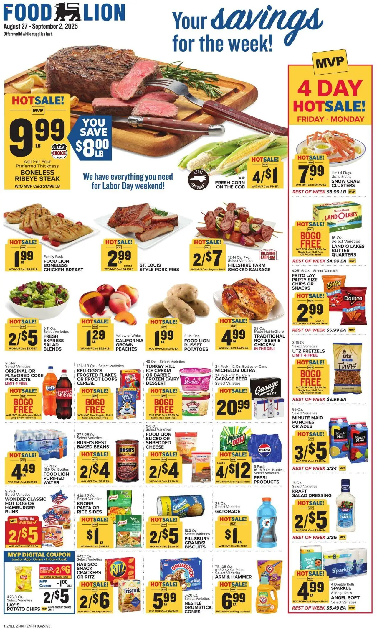 Food Lion Weekly Ad - page 1- valid from 08/27/2025