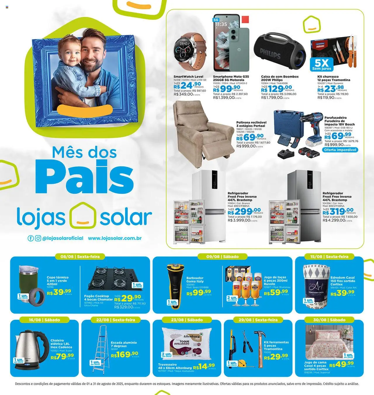 Lojas Solar - Ofertas Agosto - página 1- válido a partir de 01/08/2025
