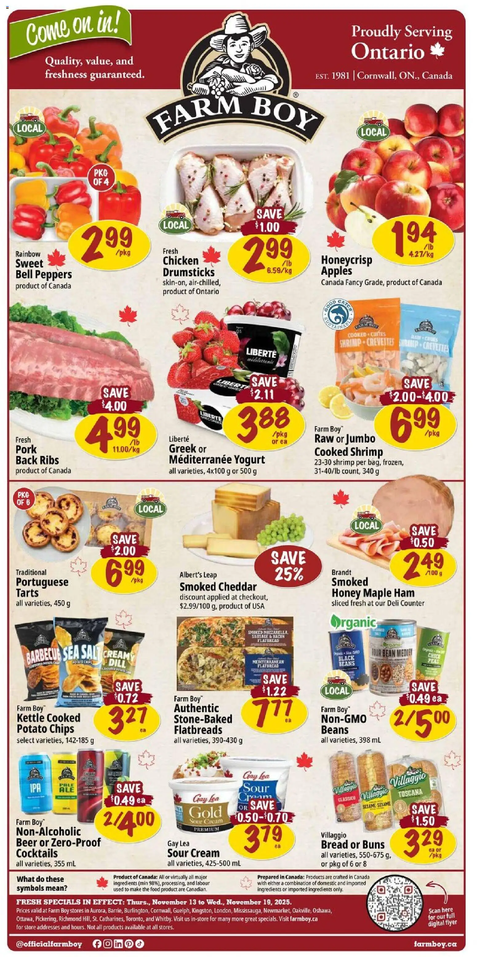 Farm Boy weekly flyer / circulaire - page 1- valid from Nov 13, 2025