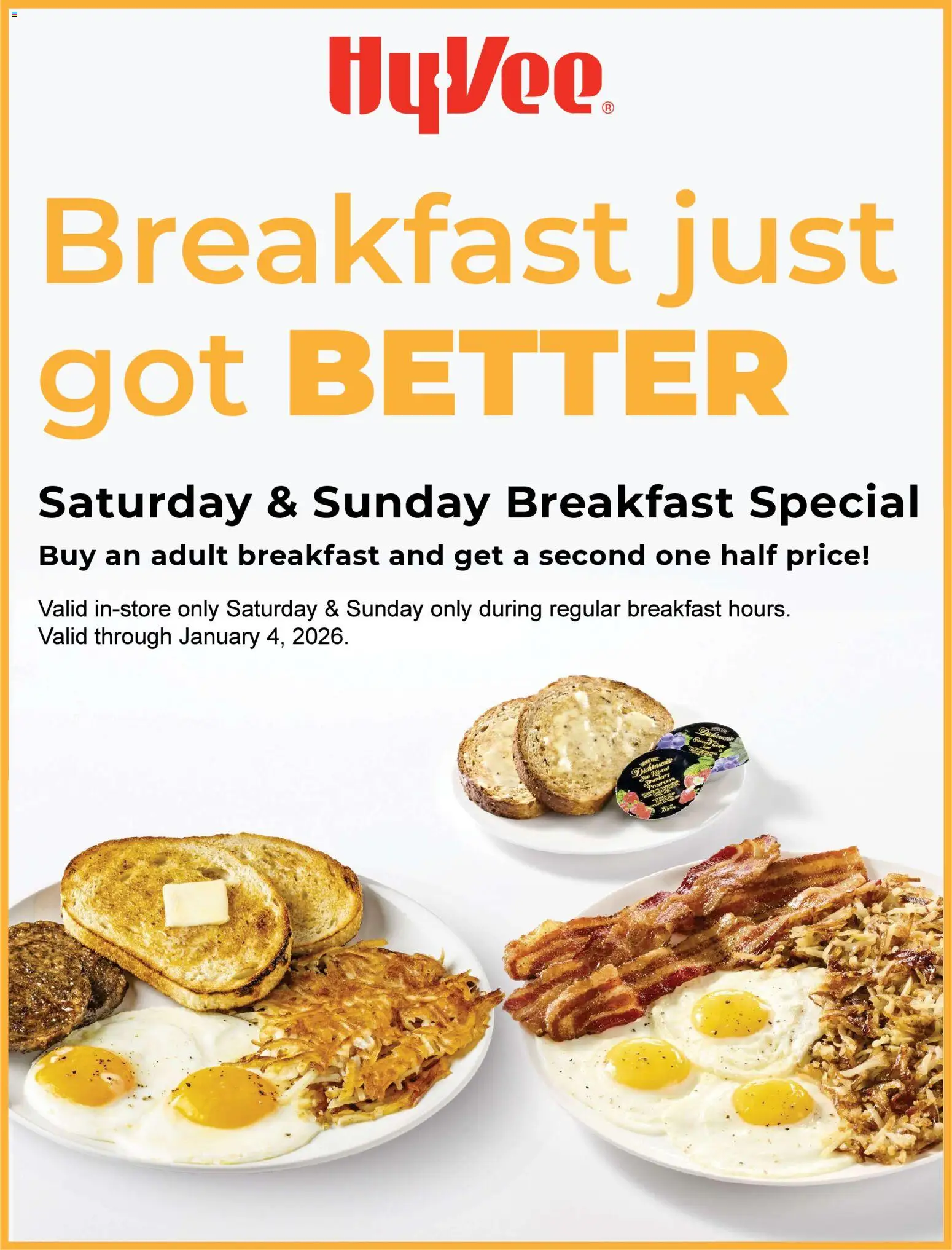 HyVee Weekday Breakfast Special - page 1- valid from 10/27/2025