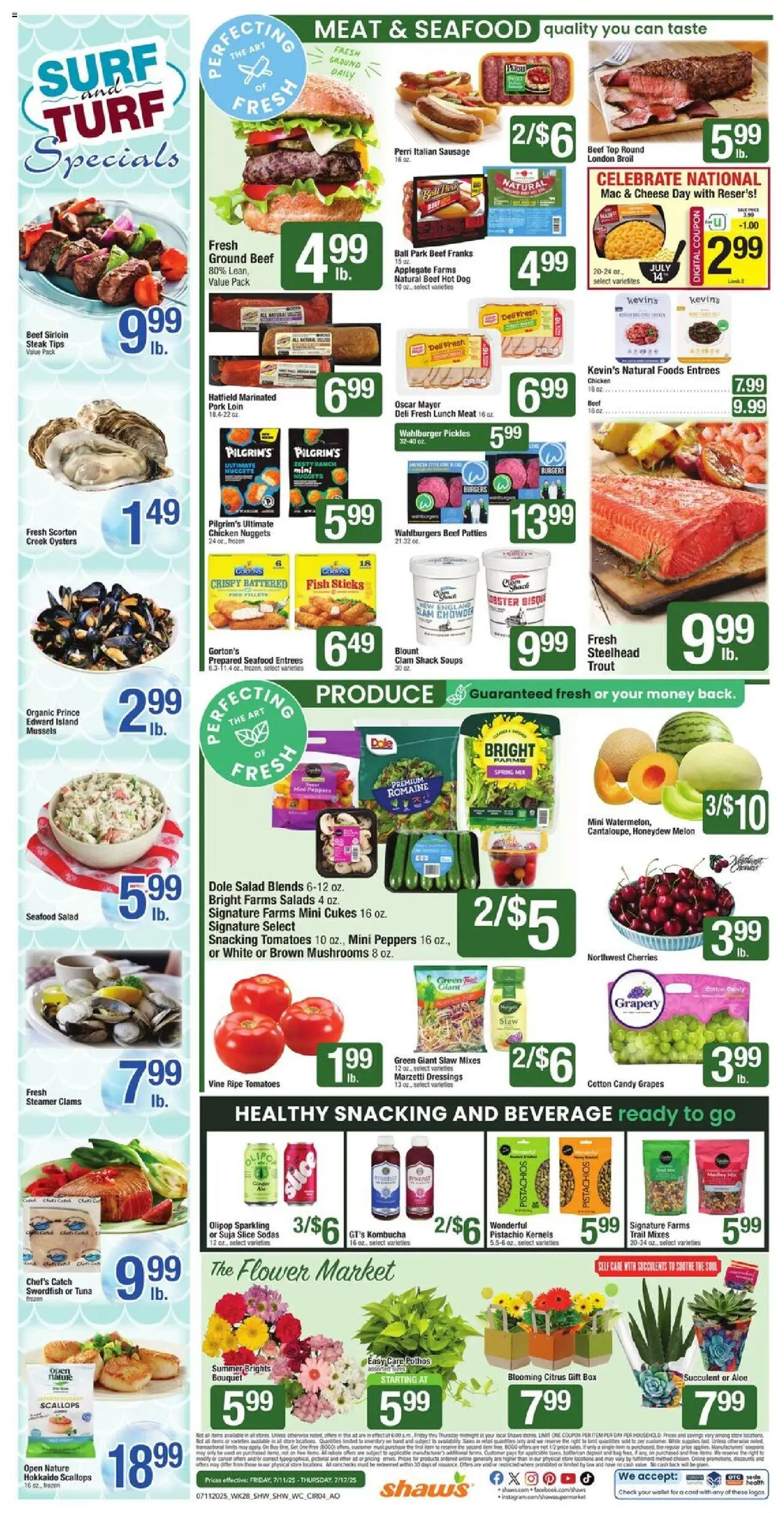 Shaw's Weekly Ad - VT - page 4- valid from 07/11/2025