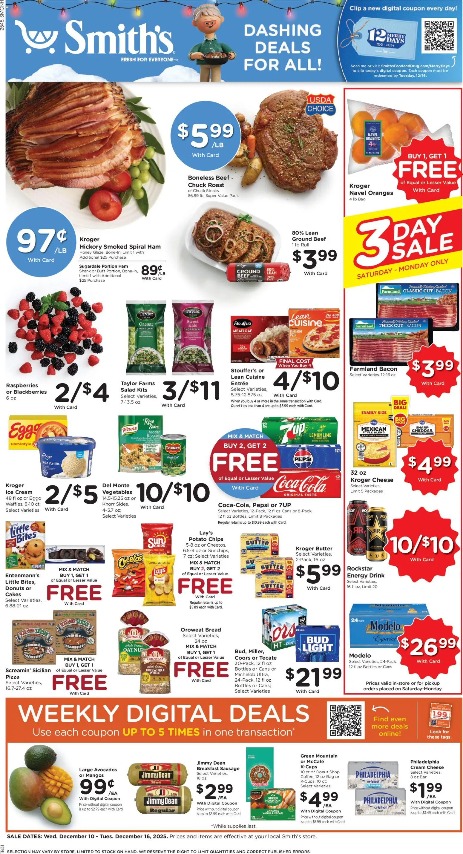Smith's Weekly Ad - NM - page 1- valid from 12/10/2025