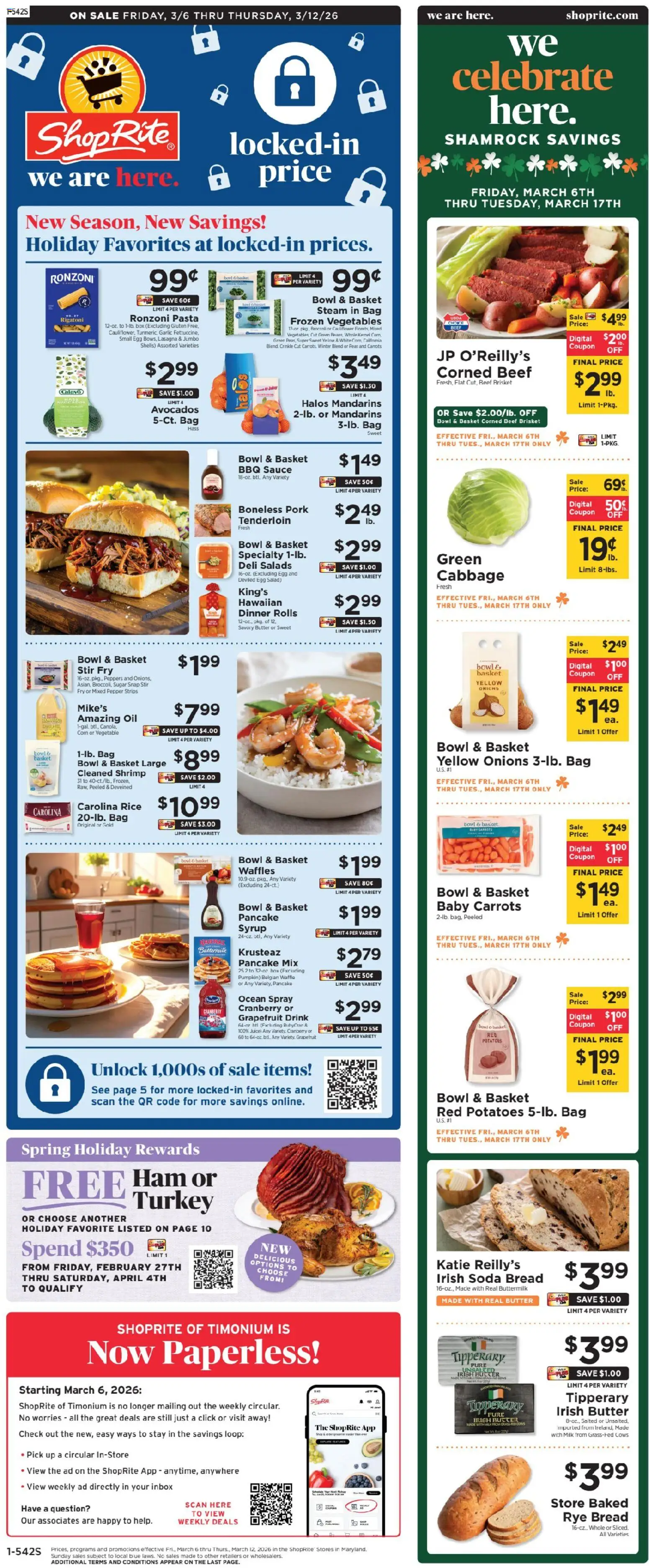 ShopRite Weekly Ad - page 1- valid from 03/06/2026