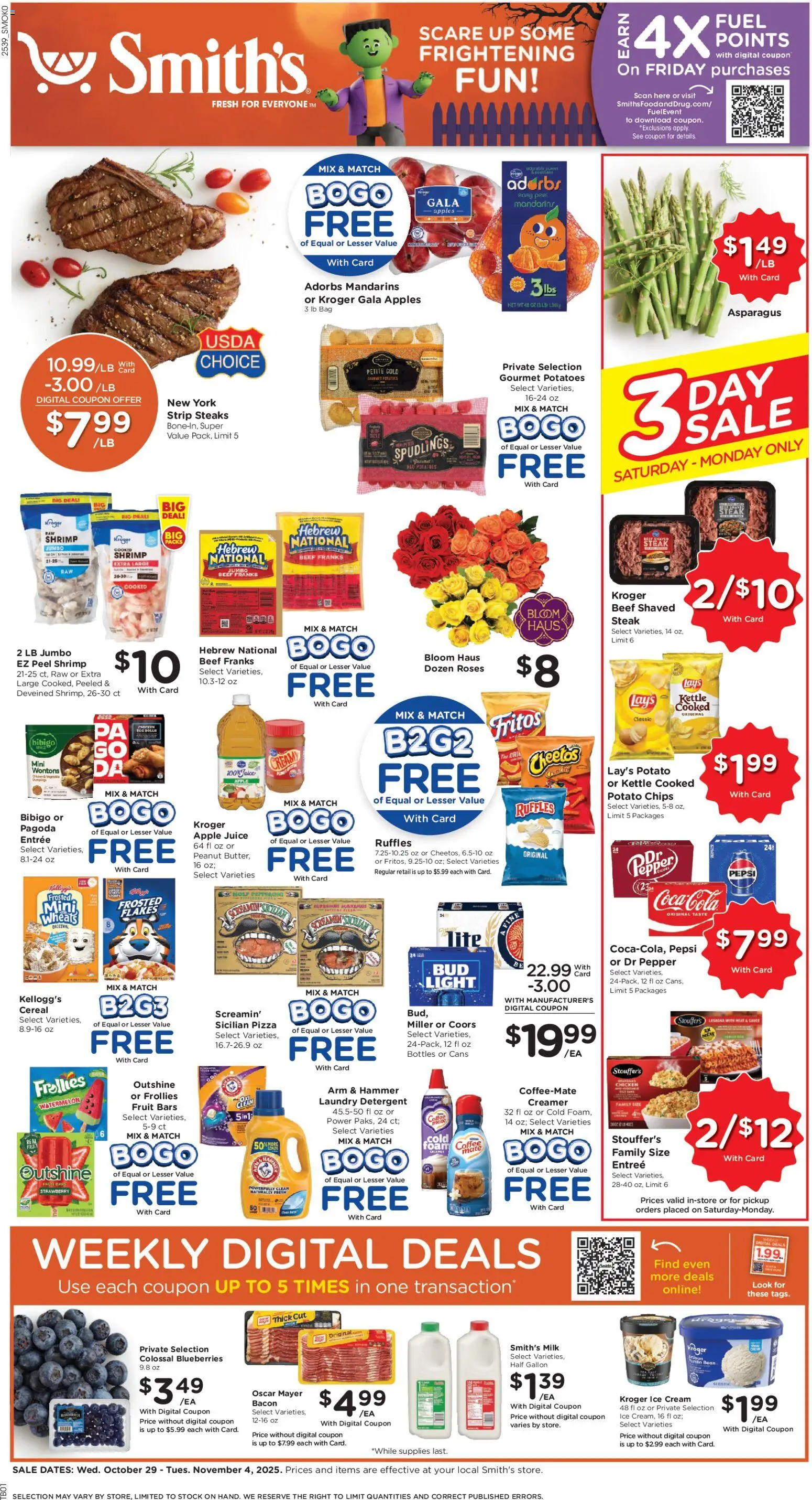 Smith's Weekly Ad - WY - page 1- valid from 10/29/2025