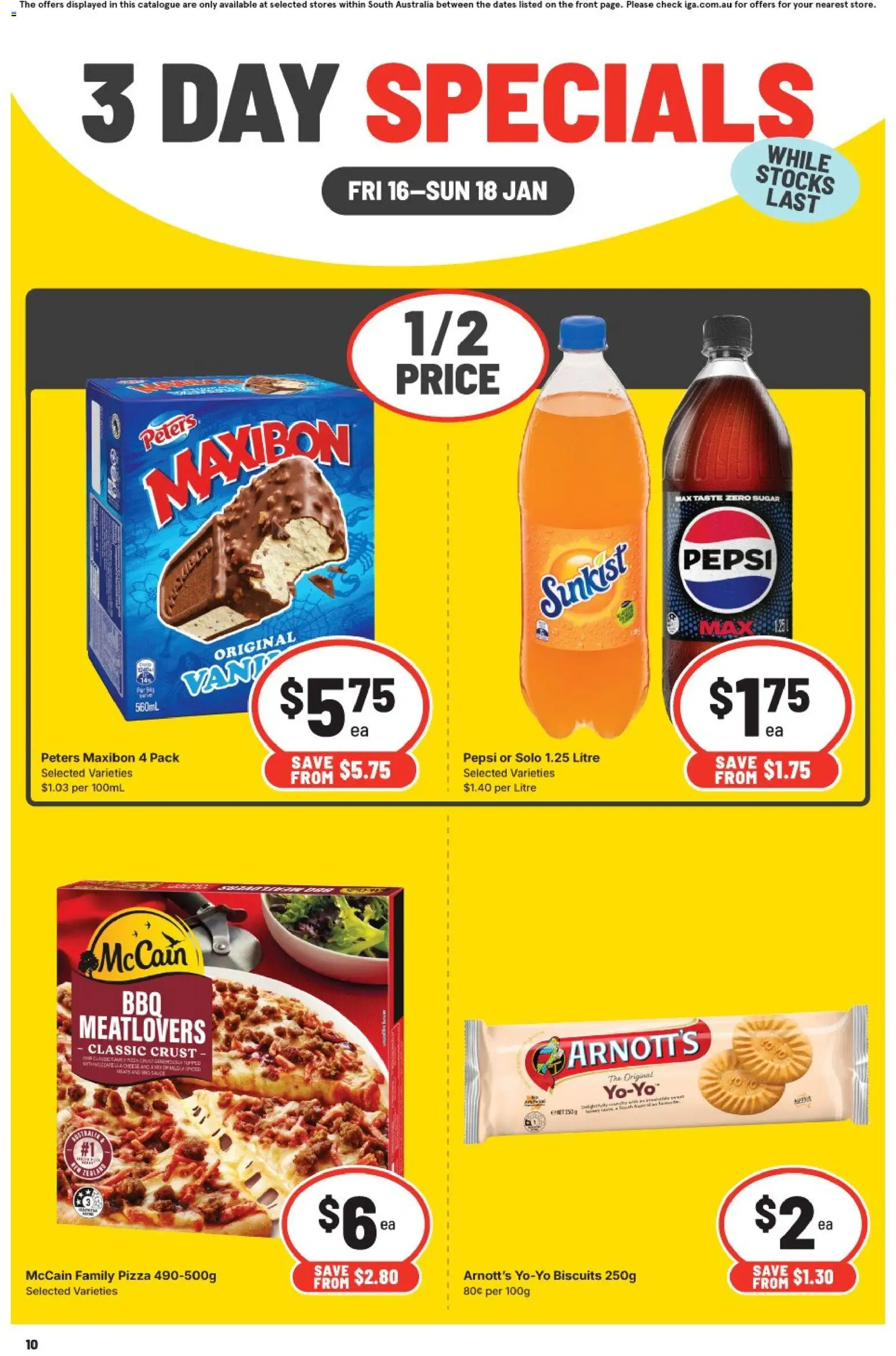 IGA - 3 Day Specials SA - page 3- valid from 16/01/2026