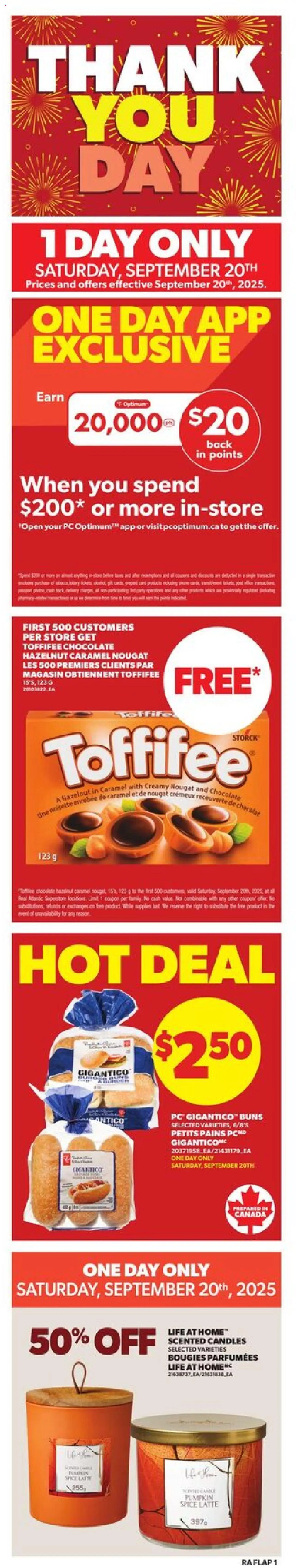 Atlantic Superstore weekly flyer / circulaire - page 1- valid from Sep 18, 2025
