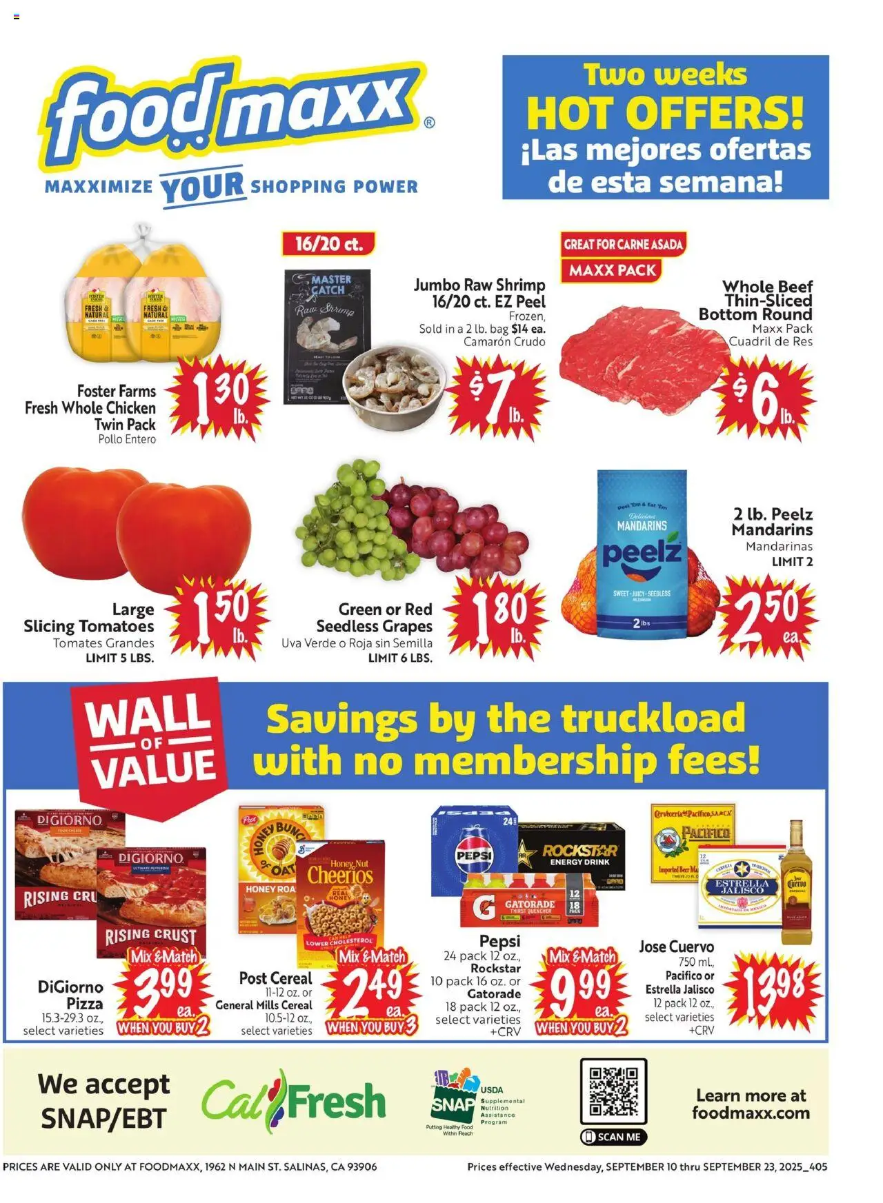 FoodMaxx Weekly Ad - CA - page 1- valid from 09/10/2025