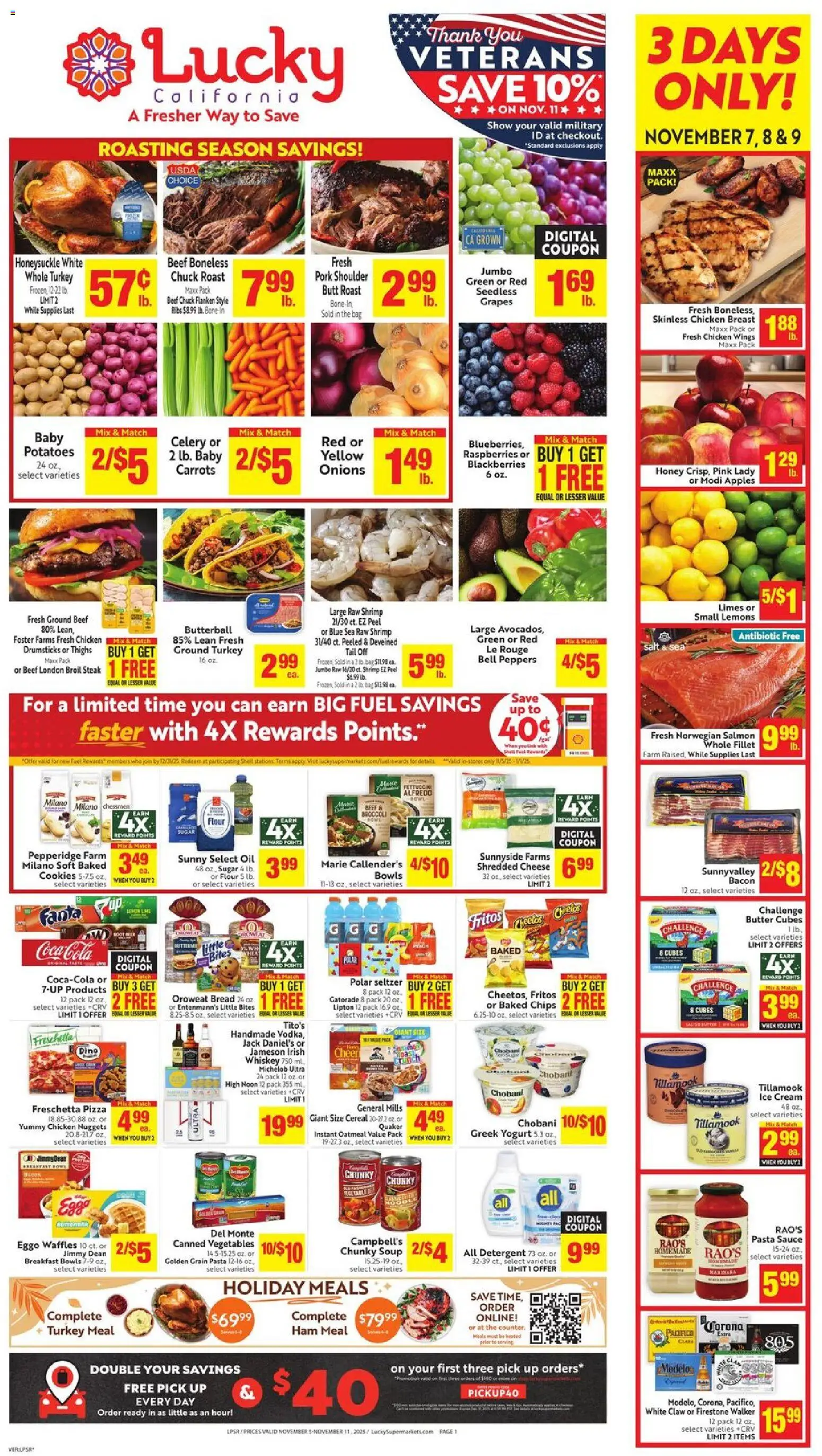 Lucky Supermarkets Weekly - AK - page 1- valid from 11/05/2025