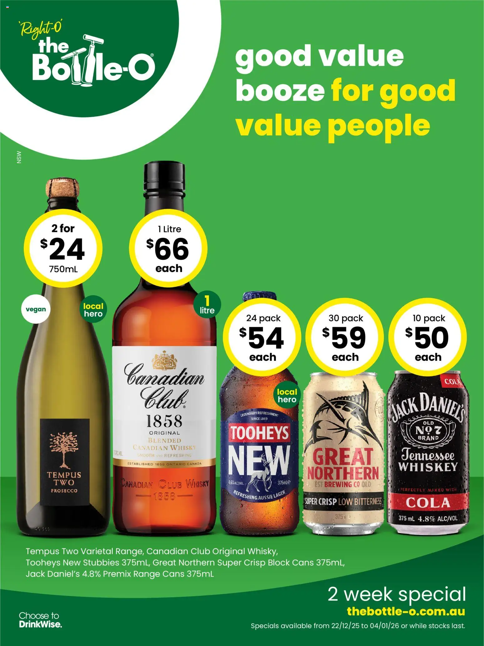 The Bottle-O  Catalogue  - page 1- valid from 22/12/2025