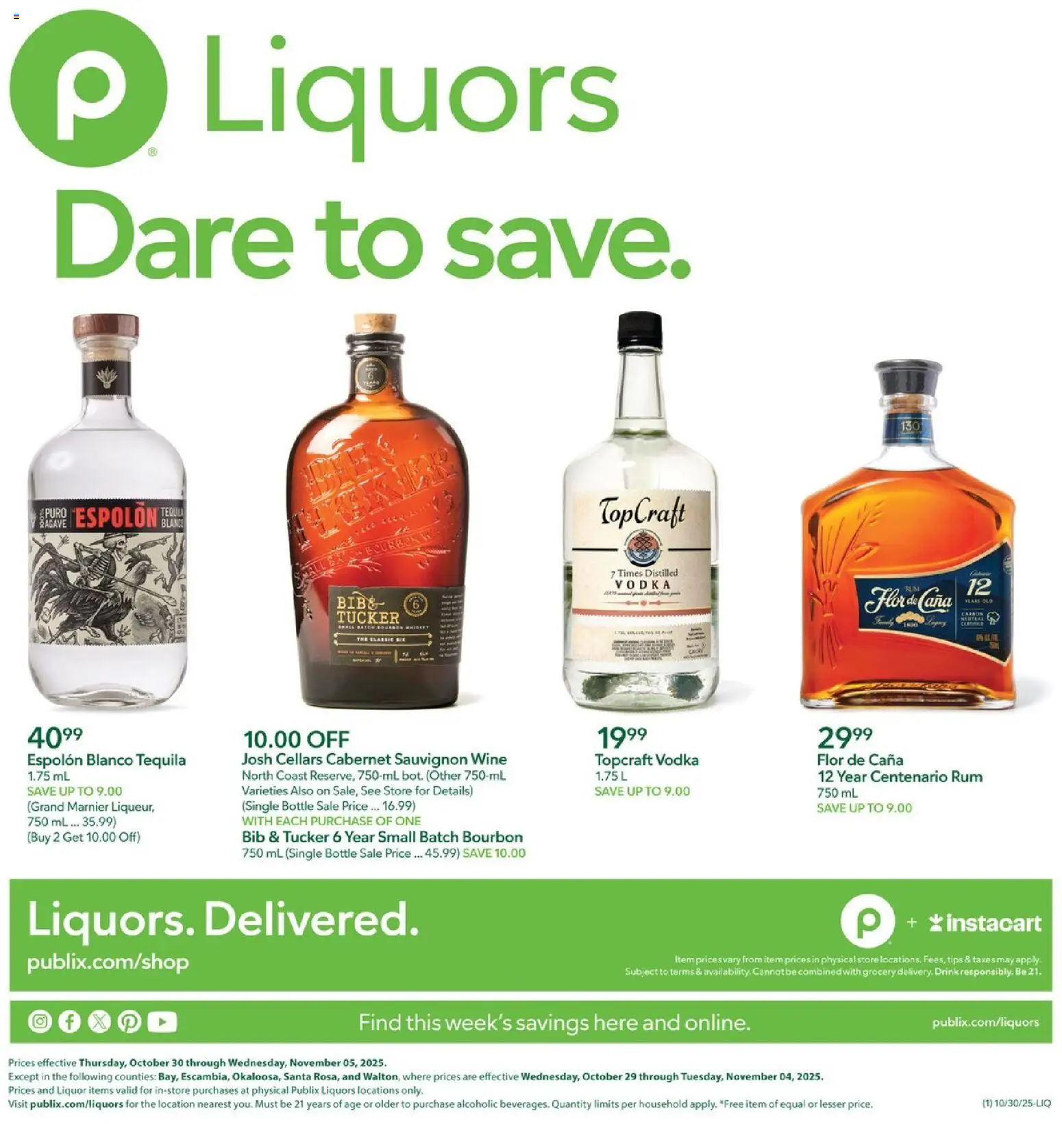 Publix Liquor - page 1- valid from 10/30/2025
