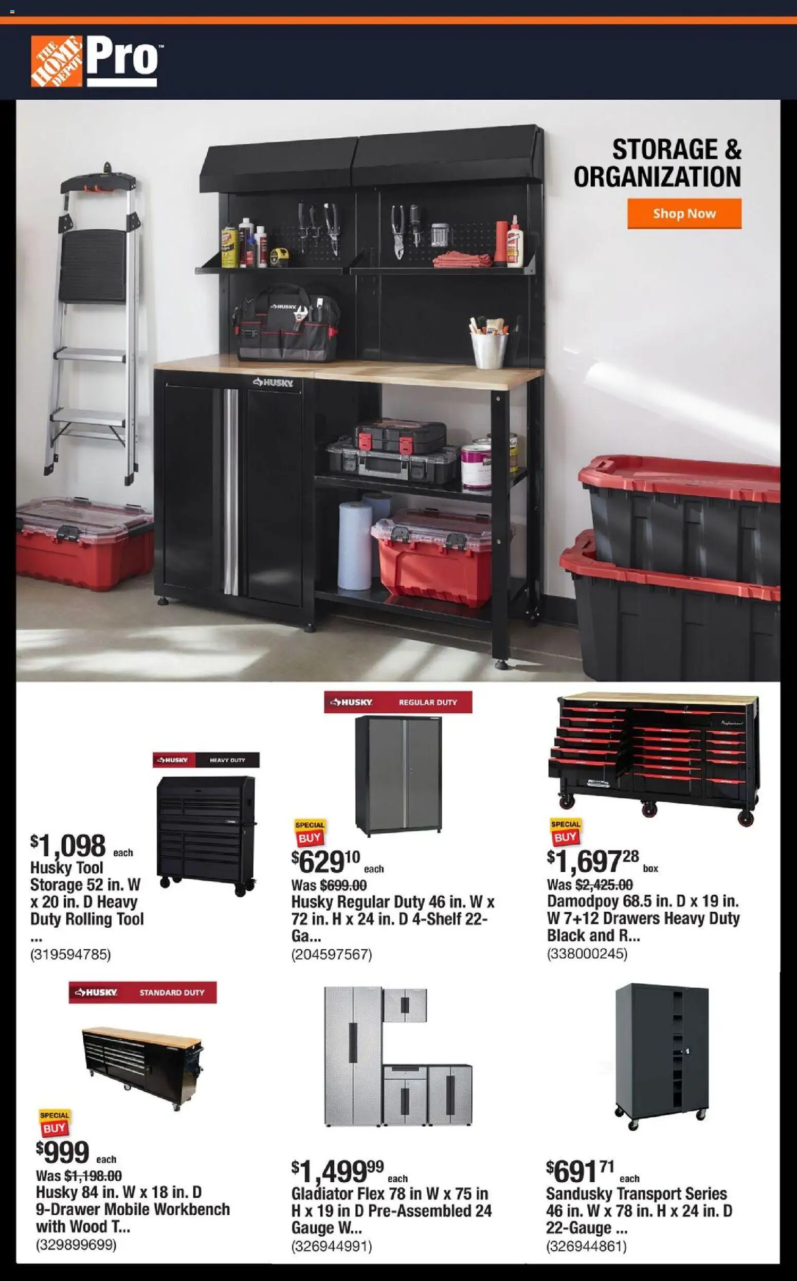 Home Depot Shop Pro Ad - CA - page 1- valid from 12/01/2025