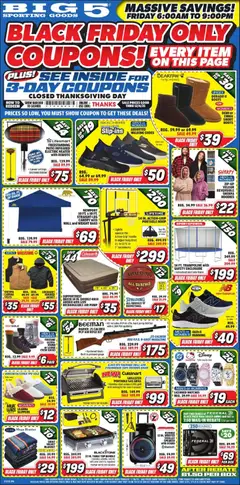 Preview Big 5 Sporting Goods Black Friday valid from 11/27/2025