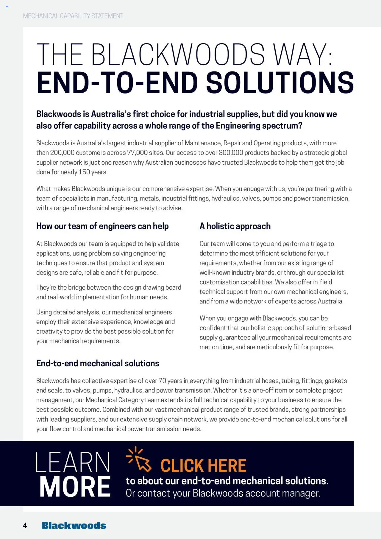 Black Woods  Mechanical and Hydraulics Statement  - page 4- valid from 17/02/2023