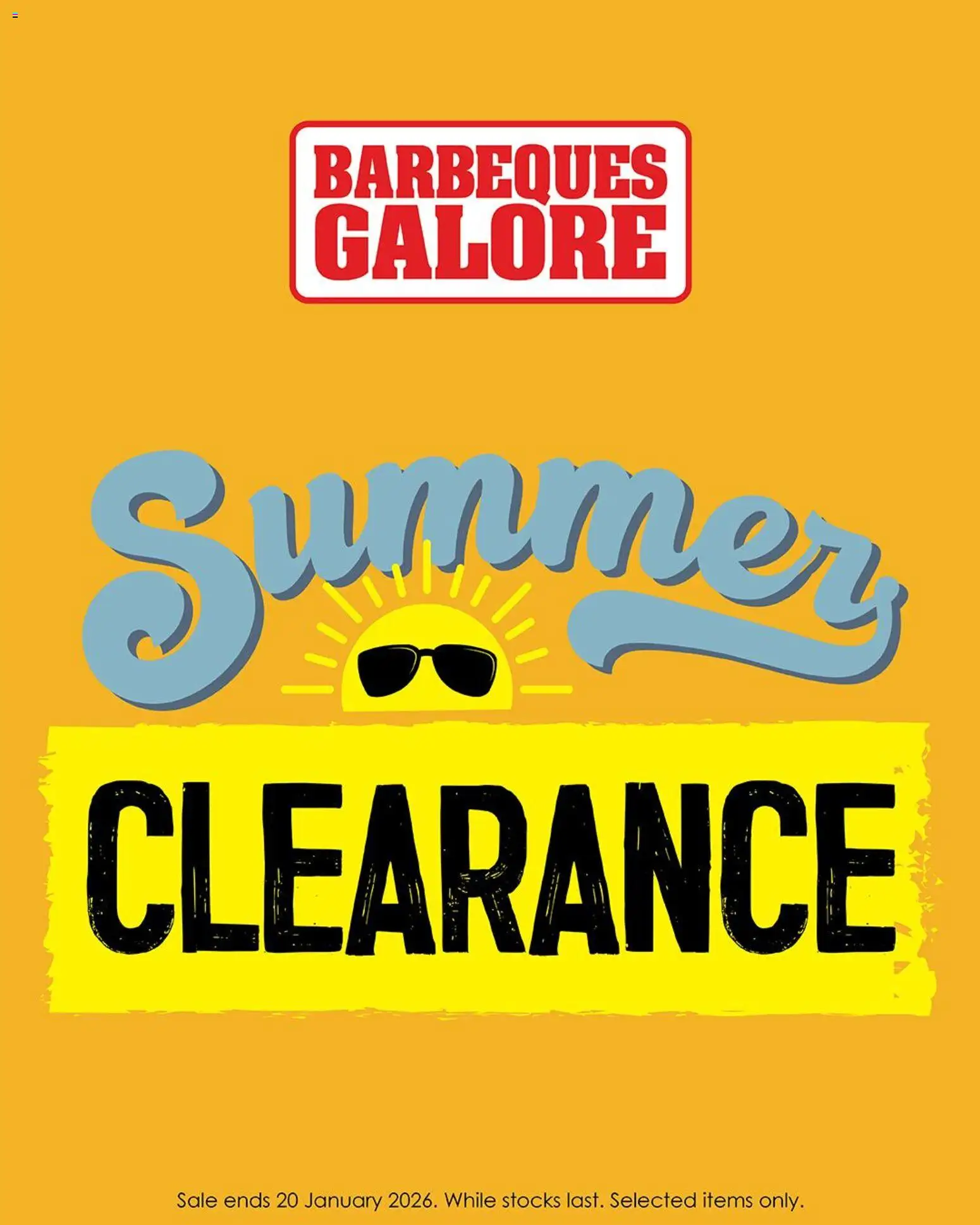 Barbeques Galore  Catalogue  - page 1- valid from 09/01/2026