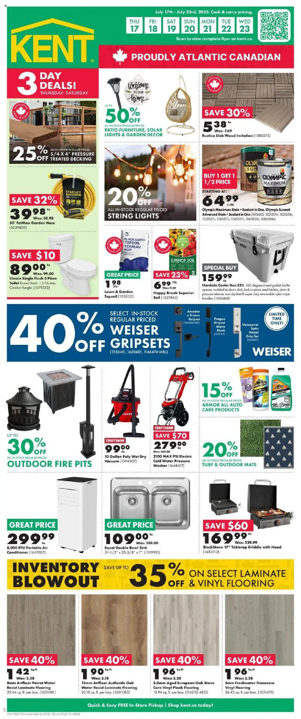 Kent weekly flyer / circulaire - page 1- valid from Jul 17, 2025