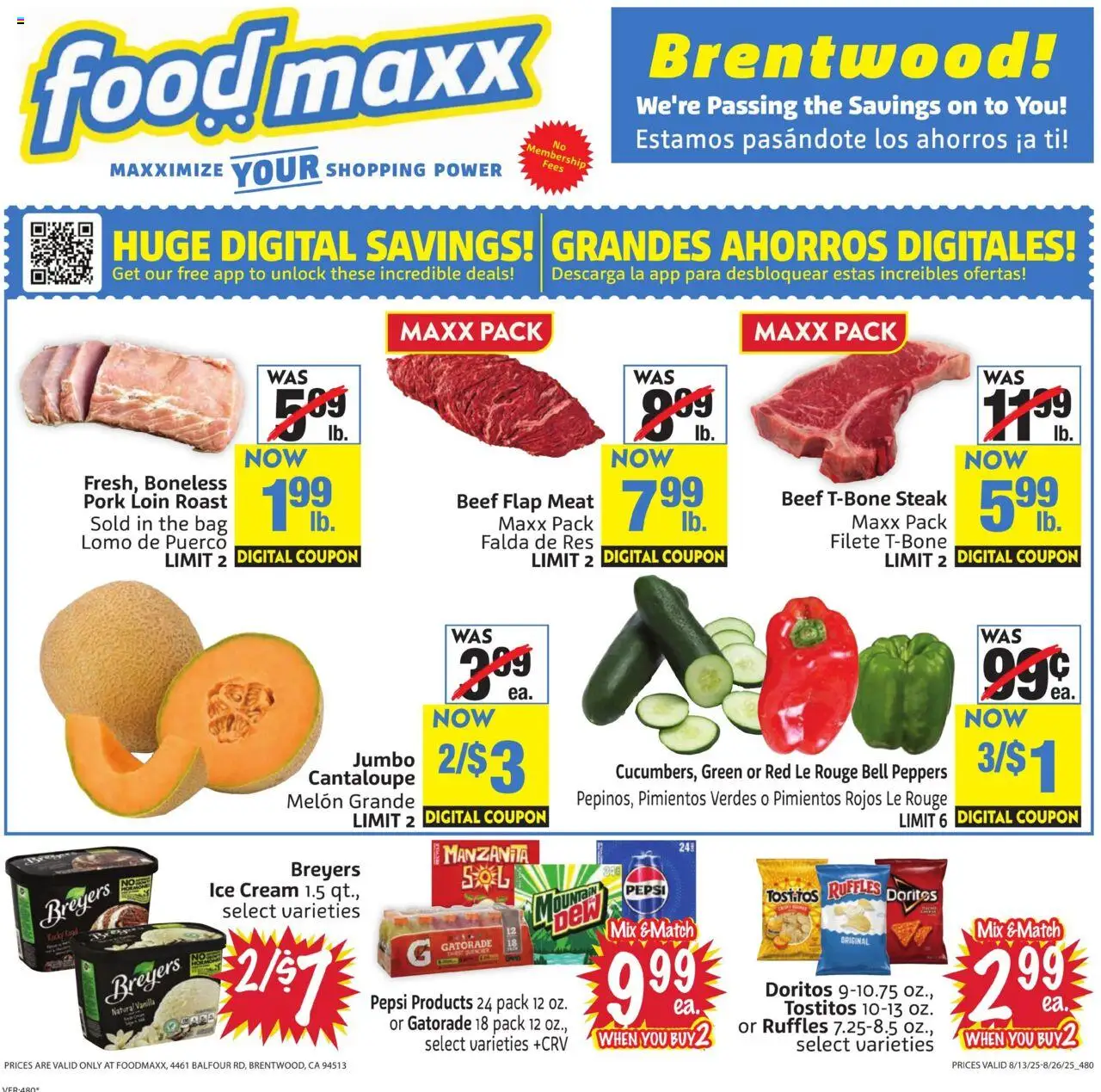 FoodMaxx Weekly Ad - page 1- valid from 08/13/2025