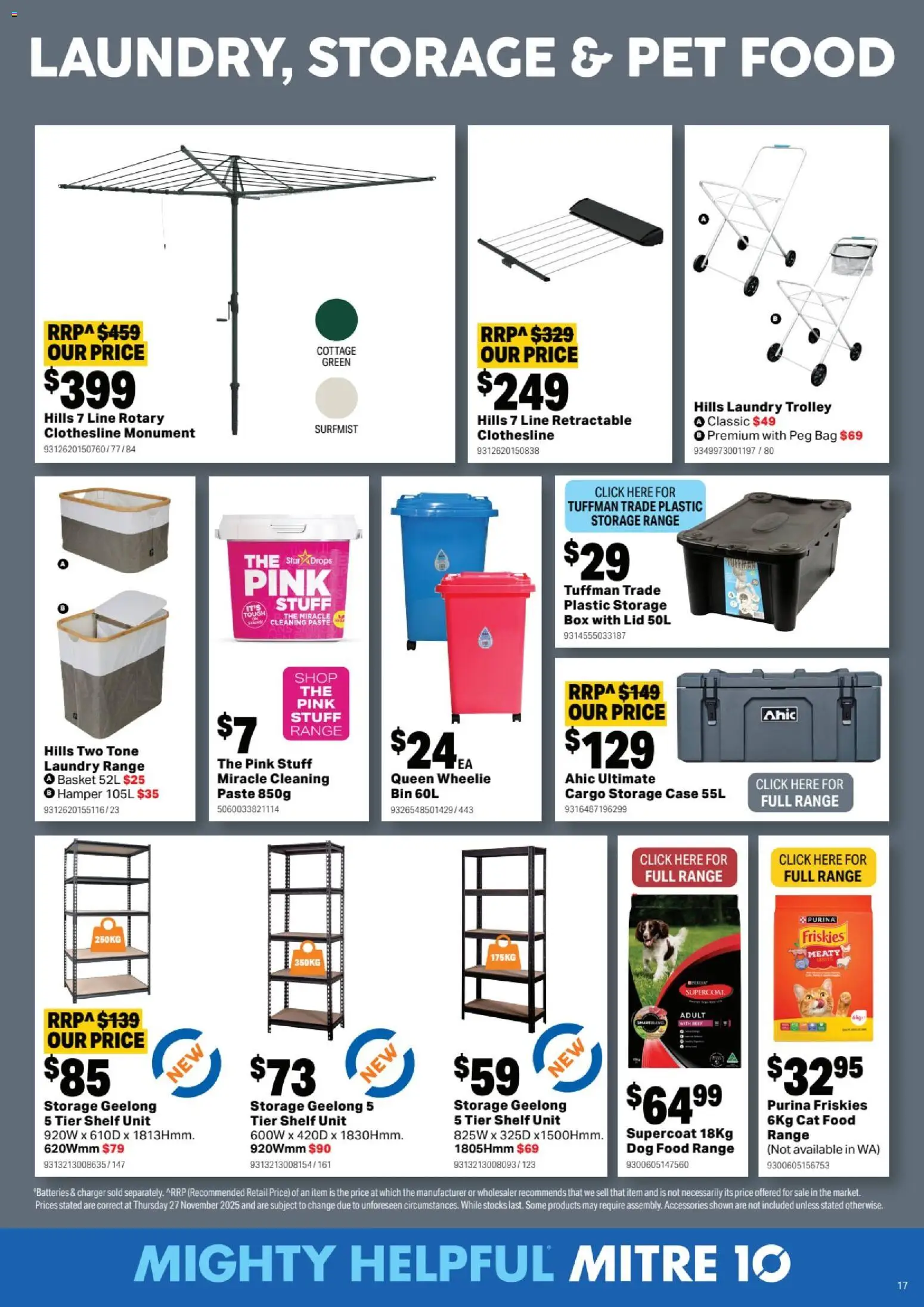 Mitre 10  Catalogue  - page 17- valid from 07/01/2026