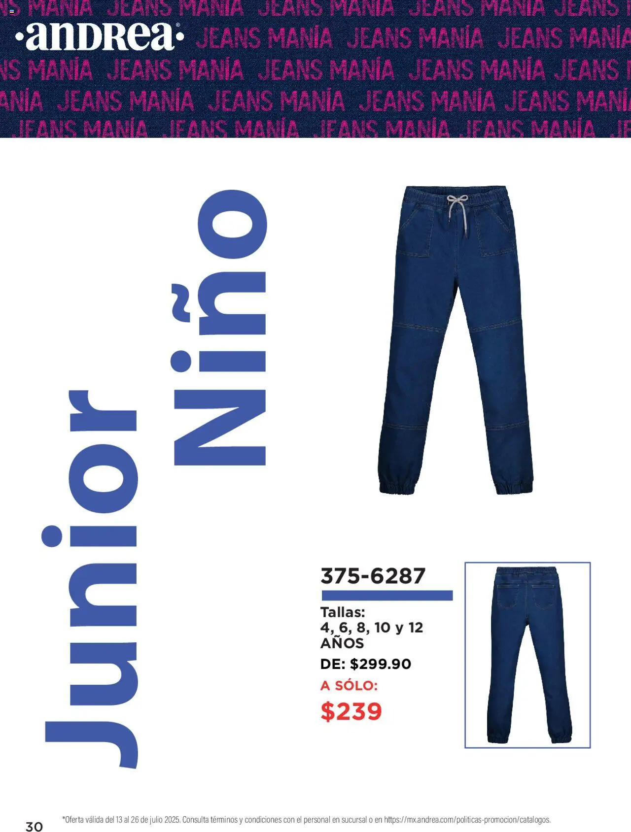 Andrea catálogo Denim Manía - página 30- válido desde 13/07/2025