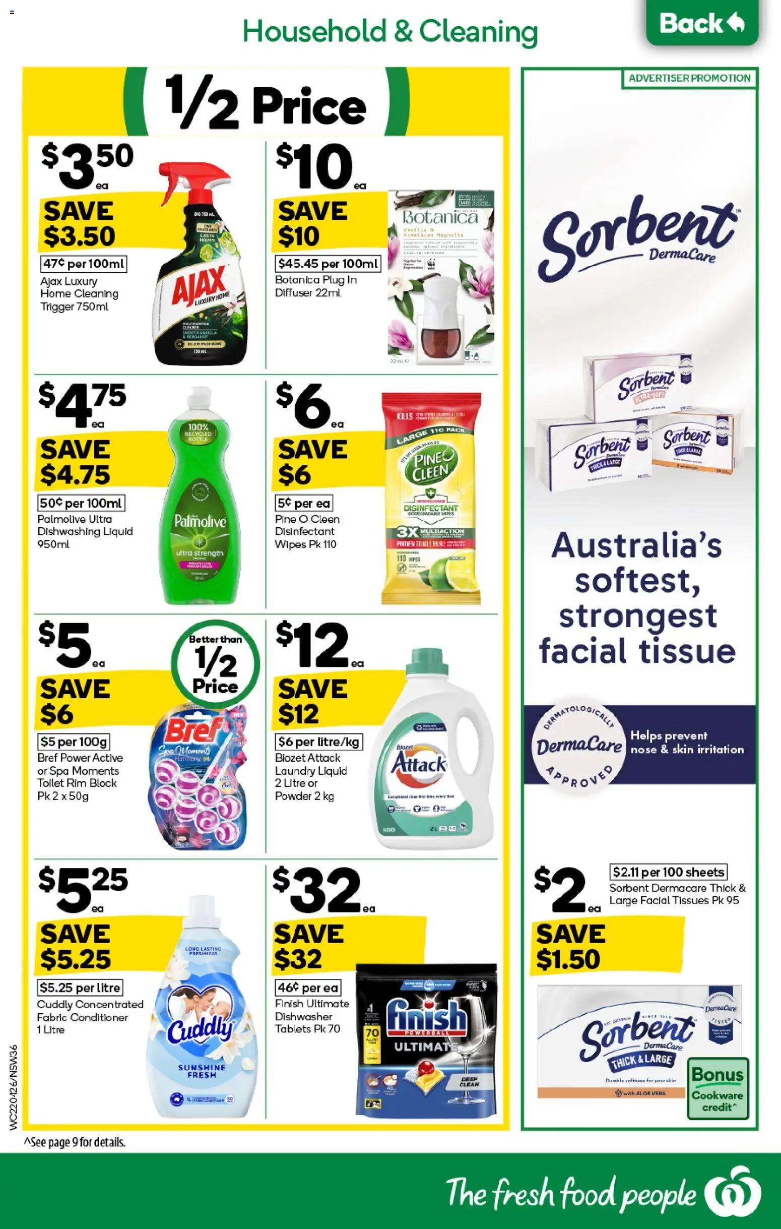 Woolworths catalogue  - page 36- valid from 22/04/2026