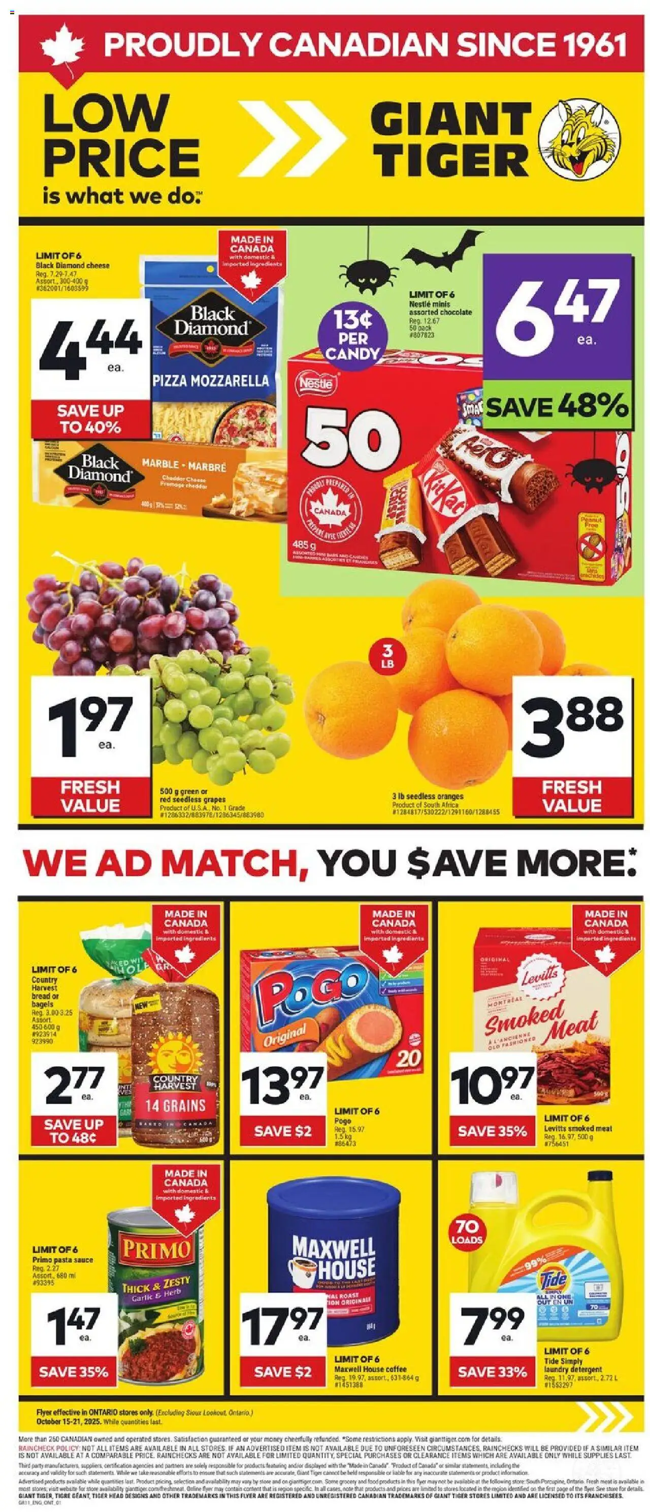 Giant Tiger Weekly Flyer - page 1- valid from Oct 15, 2025
