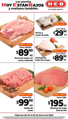 H-E-B folleto Los precios hoy están bajos válido desde 27/01/2026