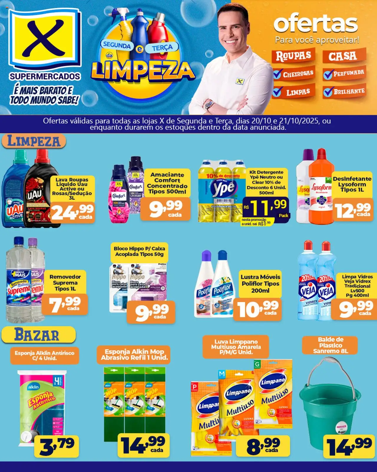 X Supermercados - Ofertas especiais de limpeza - página 1- válido a partir de 20/10/2025
