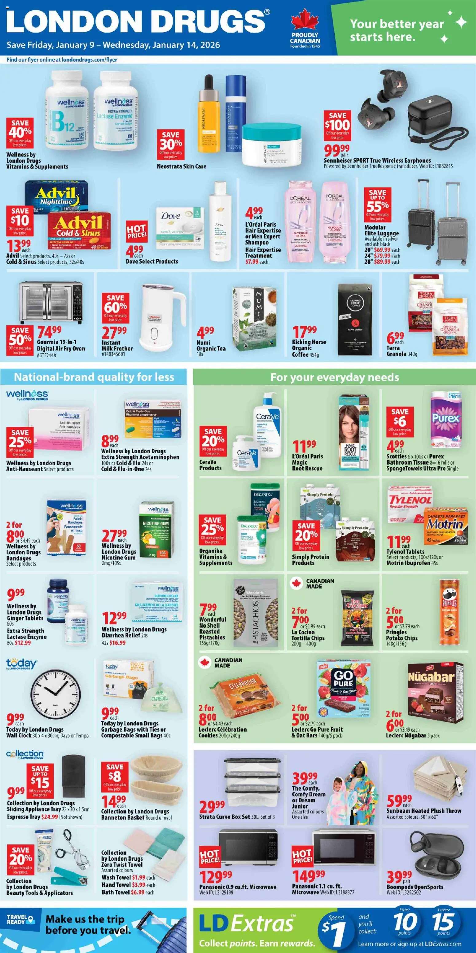 London Drugs weekly flyer / circulaire - page 1- valid from Jan 9, 2026