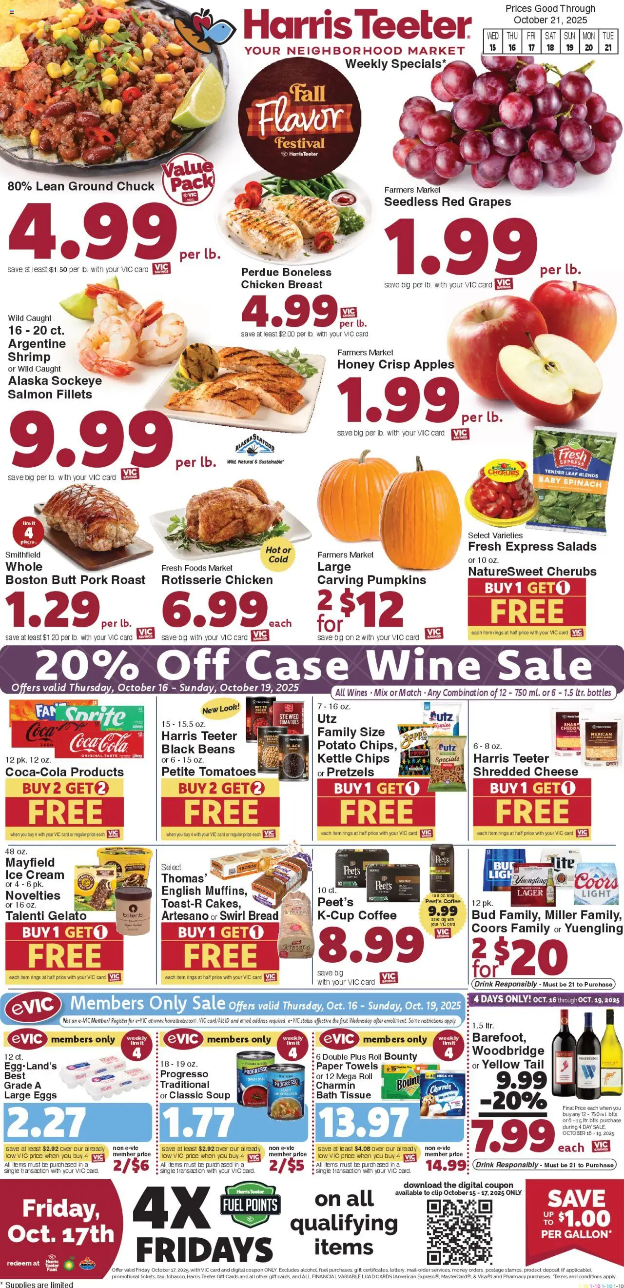 Harris Teeter Weekly Ad - page 1- valid from 10/15/2025