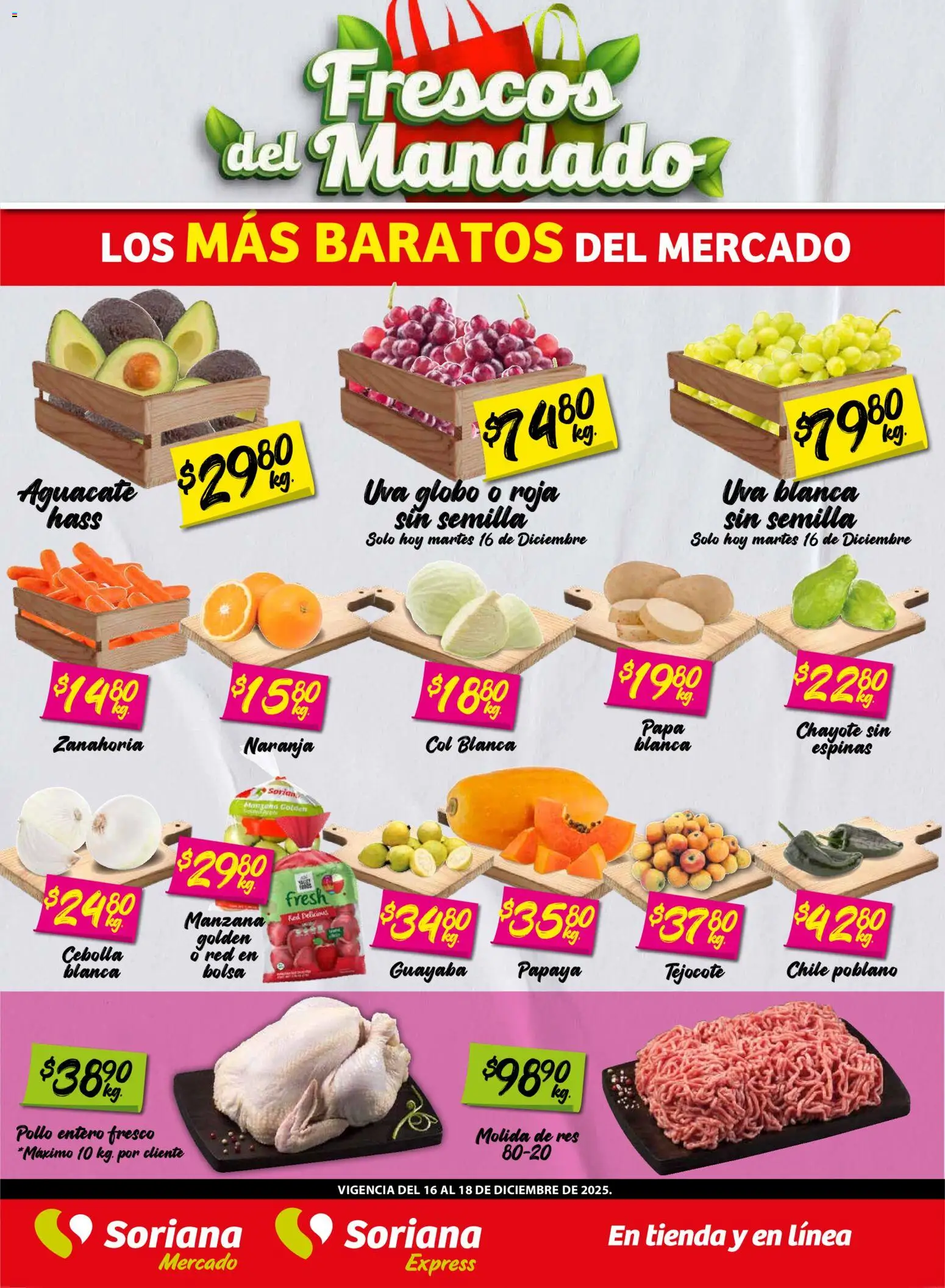 Soriana - Frescos del Mandado Mercado: Saltillo y Torreón - página 1- válido desde 16/12/2025