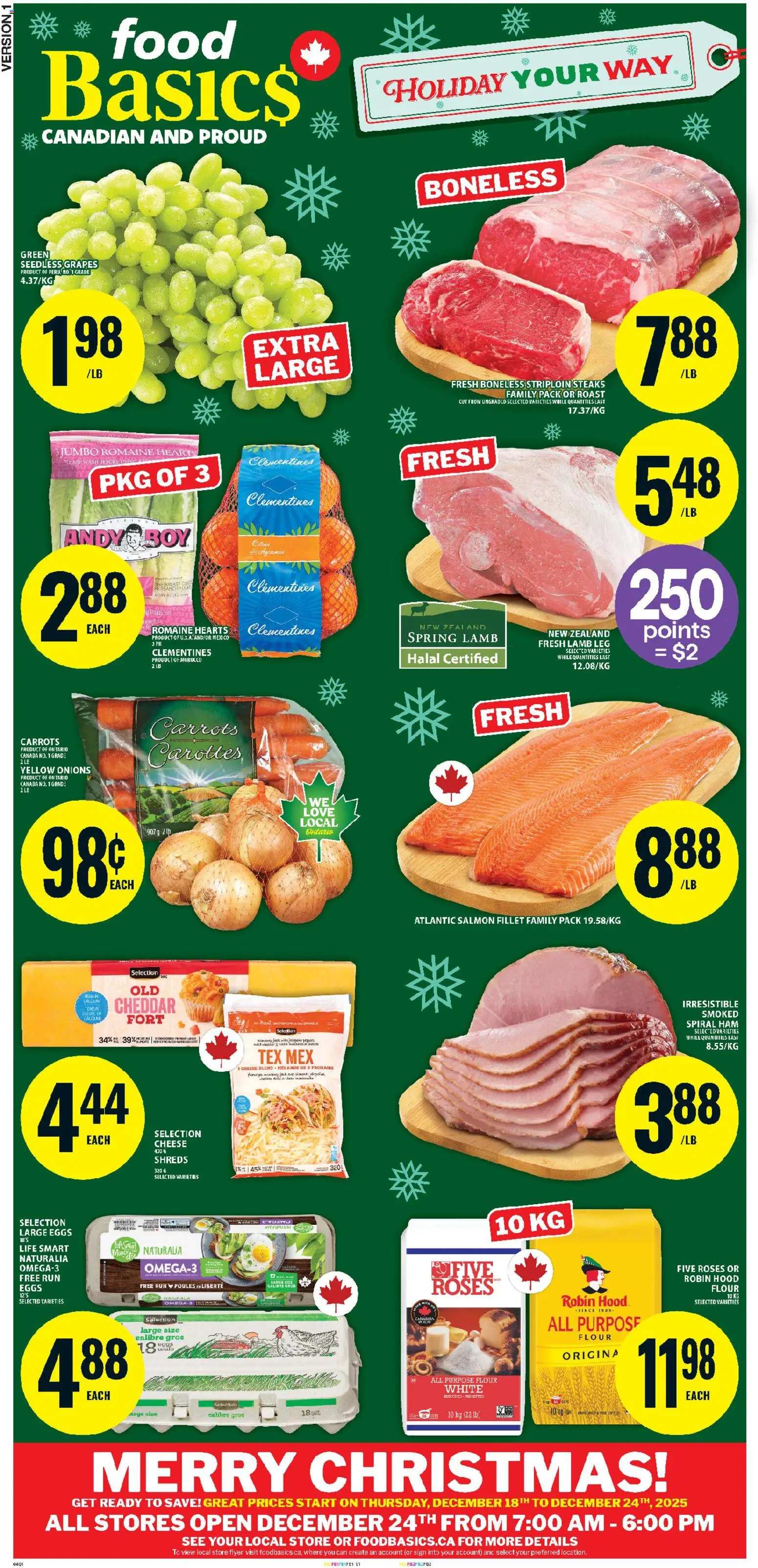 Food Basics weekly flyer / circulaire - page 1- valid from Dec 18, 2025