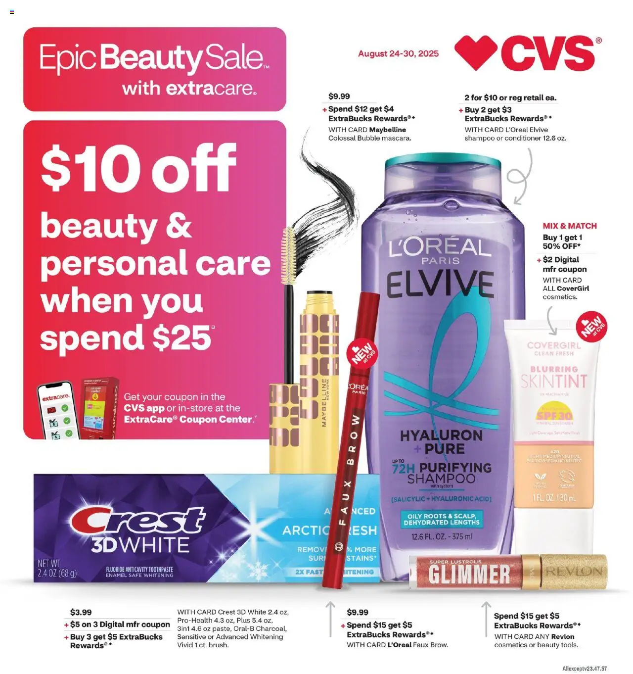 CVS Pharmacy Weekly Ad - KS - page 1- valid from 08/24/2025