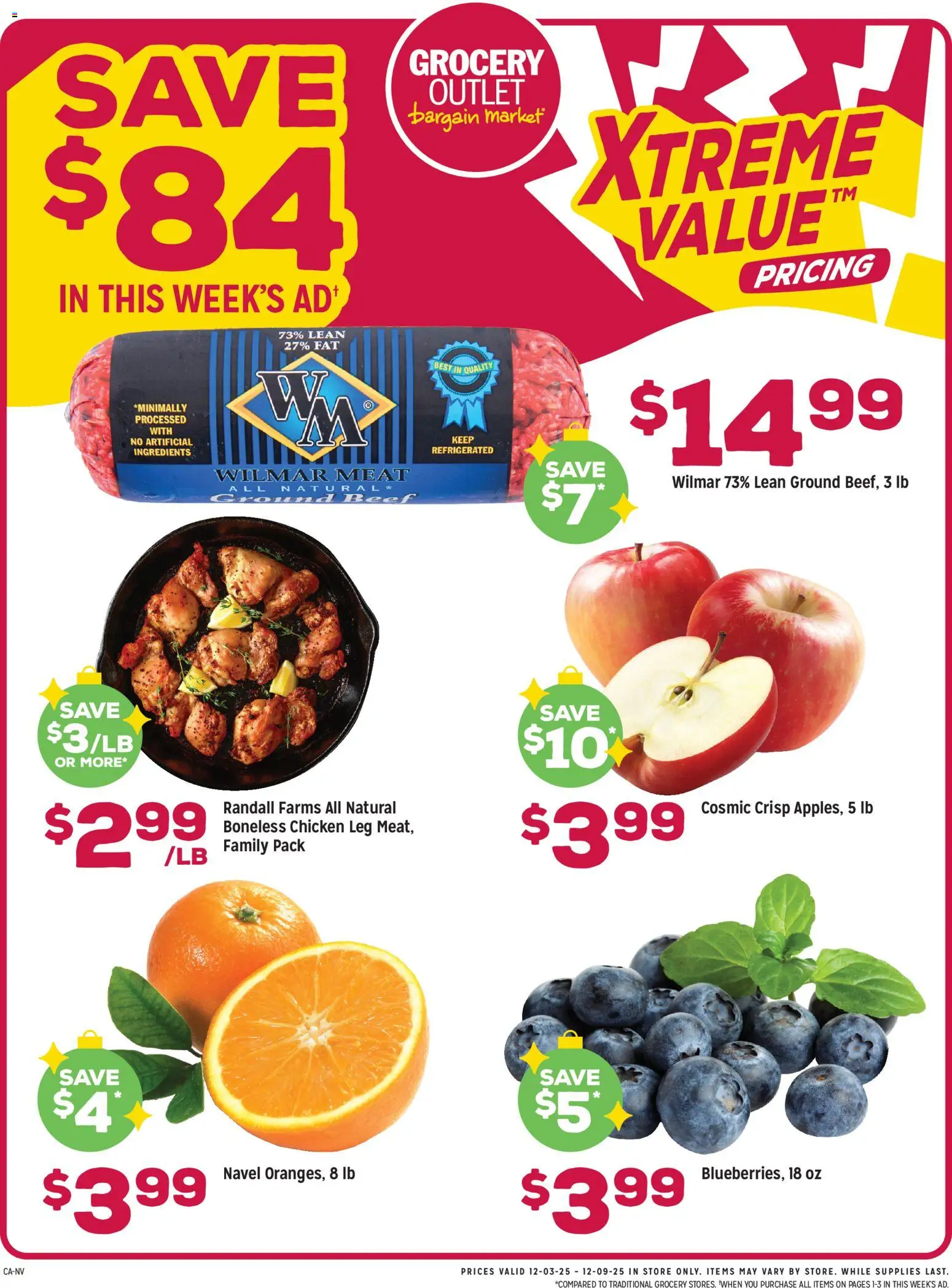 Grocery Outlet Weekly Ad - CA - page 1- valid from 12/03/2025