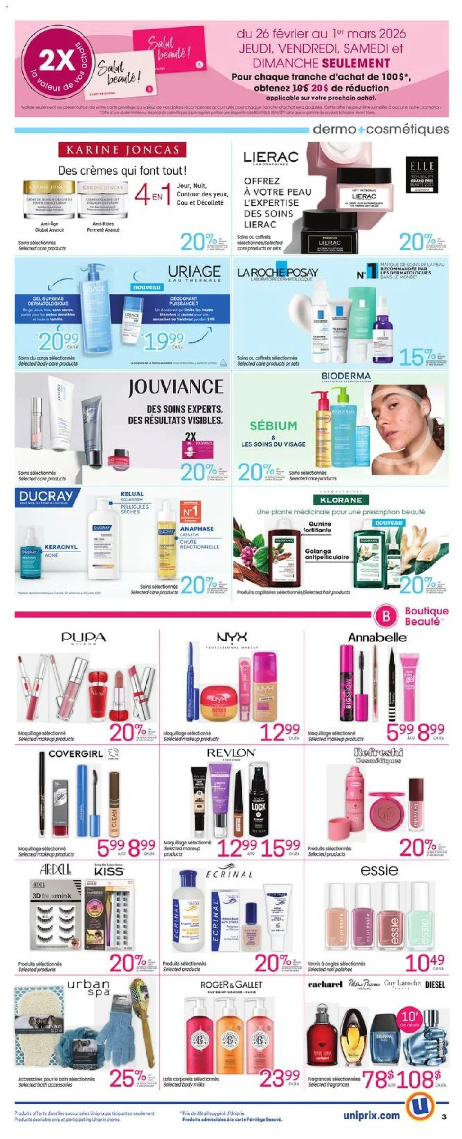 Uniprix weekly flyer / circulaire - page 5- valid from Feb 26, 2026