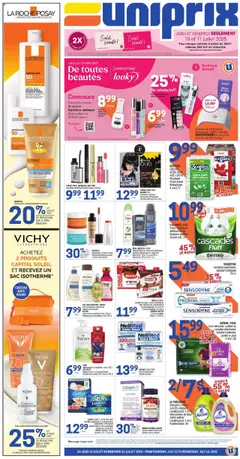 Preview Uniprix weekly flyer / circulaire valid from Jul 10, 2025