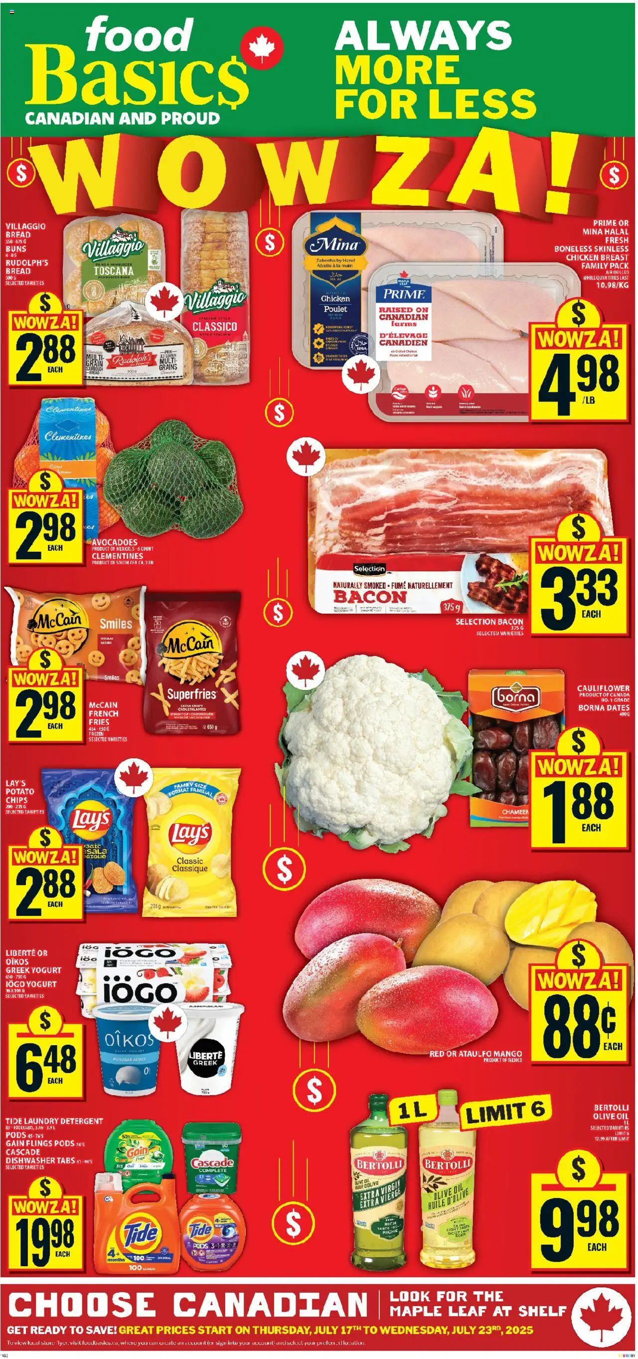 Food Basics weekly flyer / circulaire - page 1- valid from Jul 17, 2025