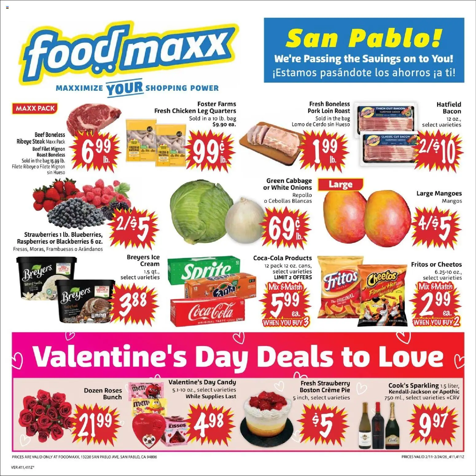 FoodMaxx Weekly Ad - CA - page 1- valid from 02/11/2026