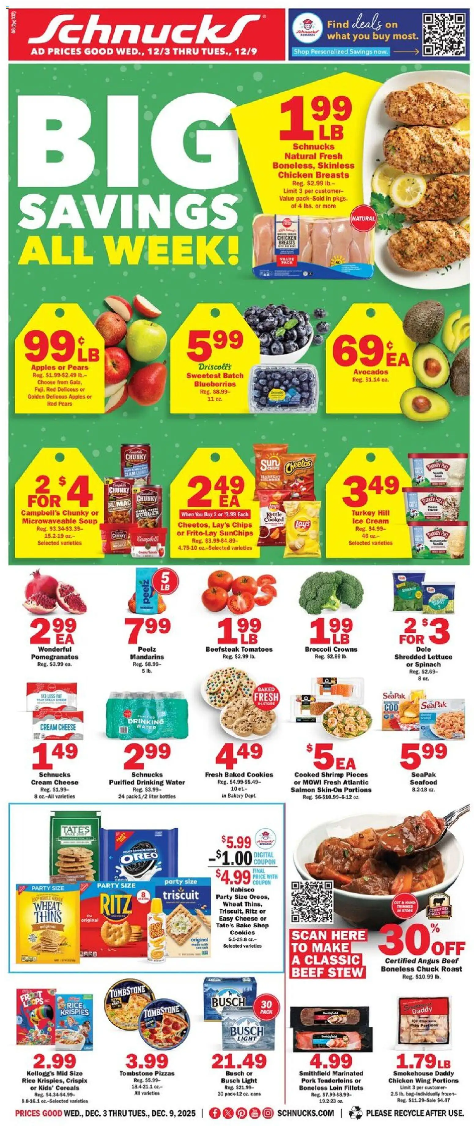 Schnucks Ad - page 1- valid from 12/03/2025