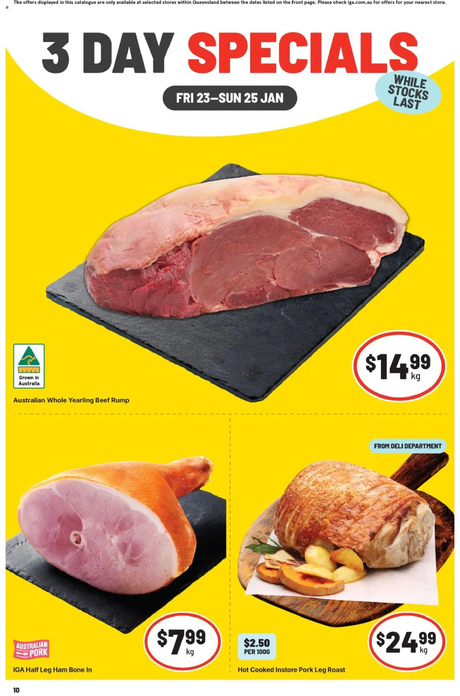 IGA - 3 Day Specials QLD - page 1- valid from 23/01/2026