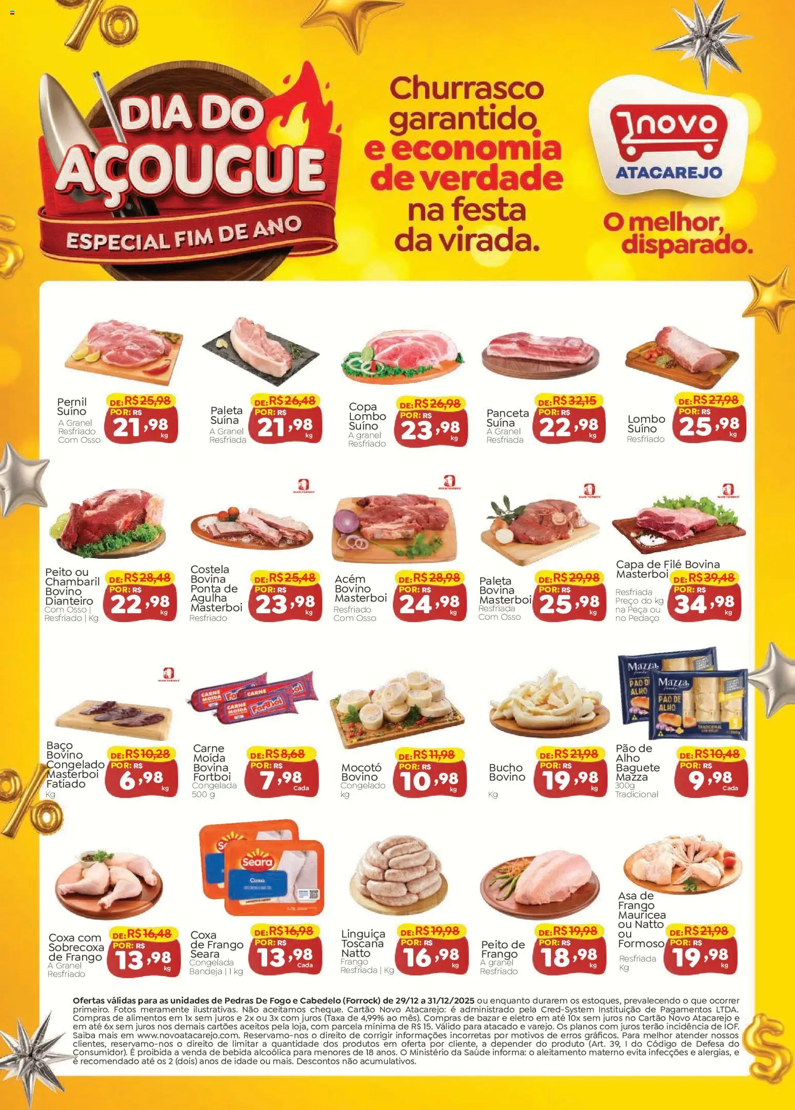 Novo Atacarejo - Ofertas Especial Açougue Fim de ano - página 1- válido a partir de 29/12/2025
