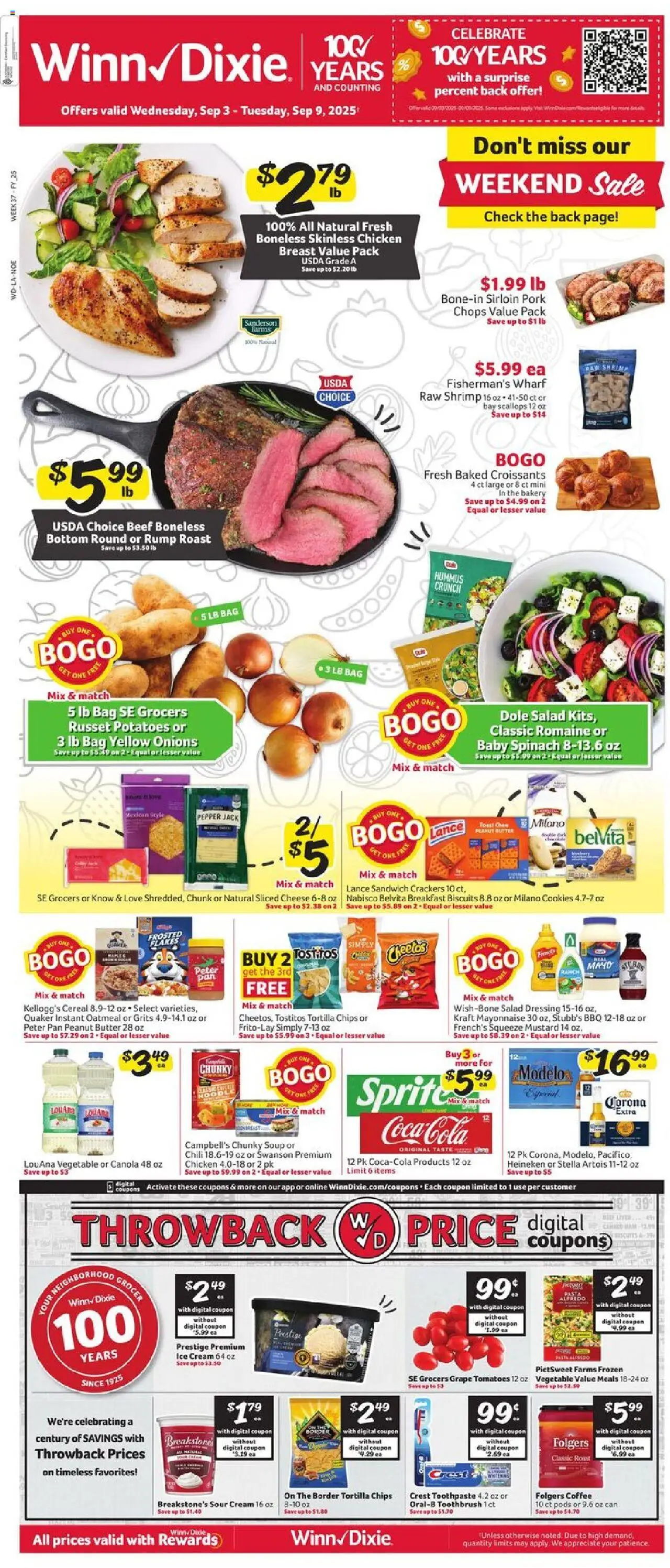 Winn Dixie Weekly Ad - page 1- valid from 09/03/2025